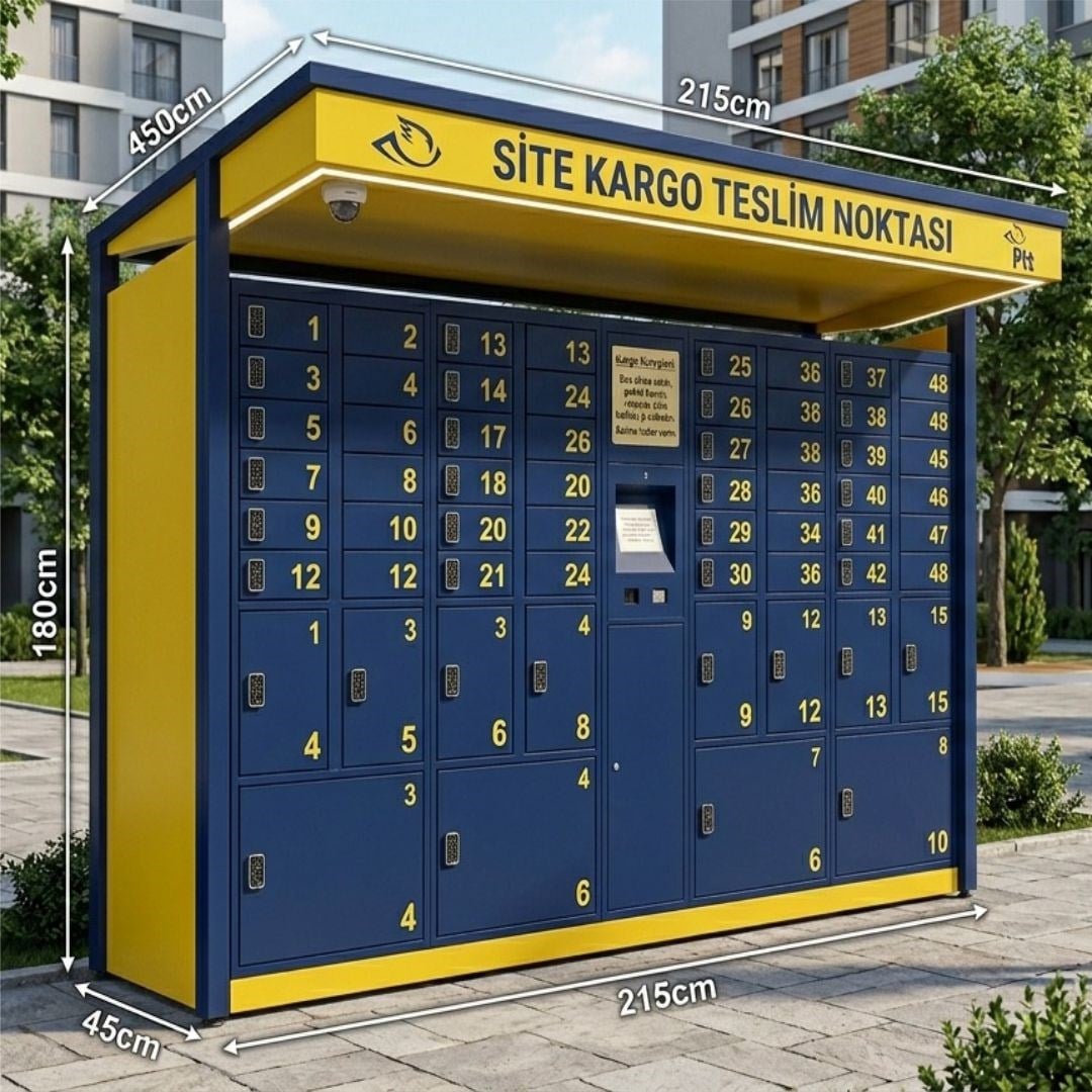 ürün615Akıllı Kargo İstasyonu - 50 Bölmeli Site İçi Şifreli Kargo Teslim DolabıÖZEL TASARIM VE UYGULAMALAROkularenkkat