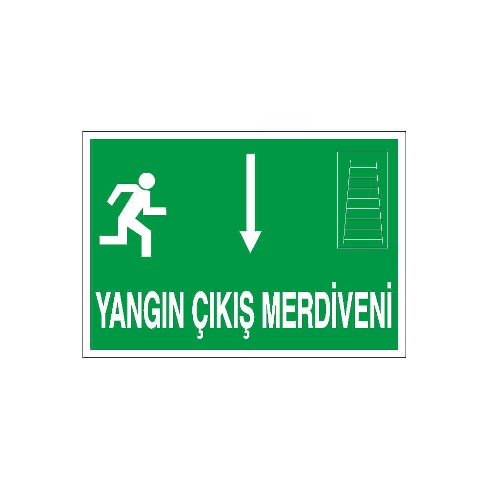 Yangın Çıkış Merdiveni Aşağı Ok