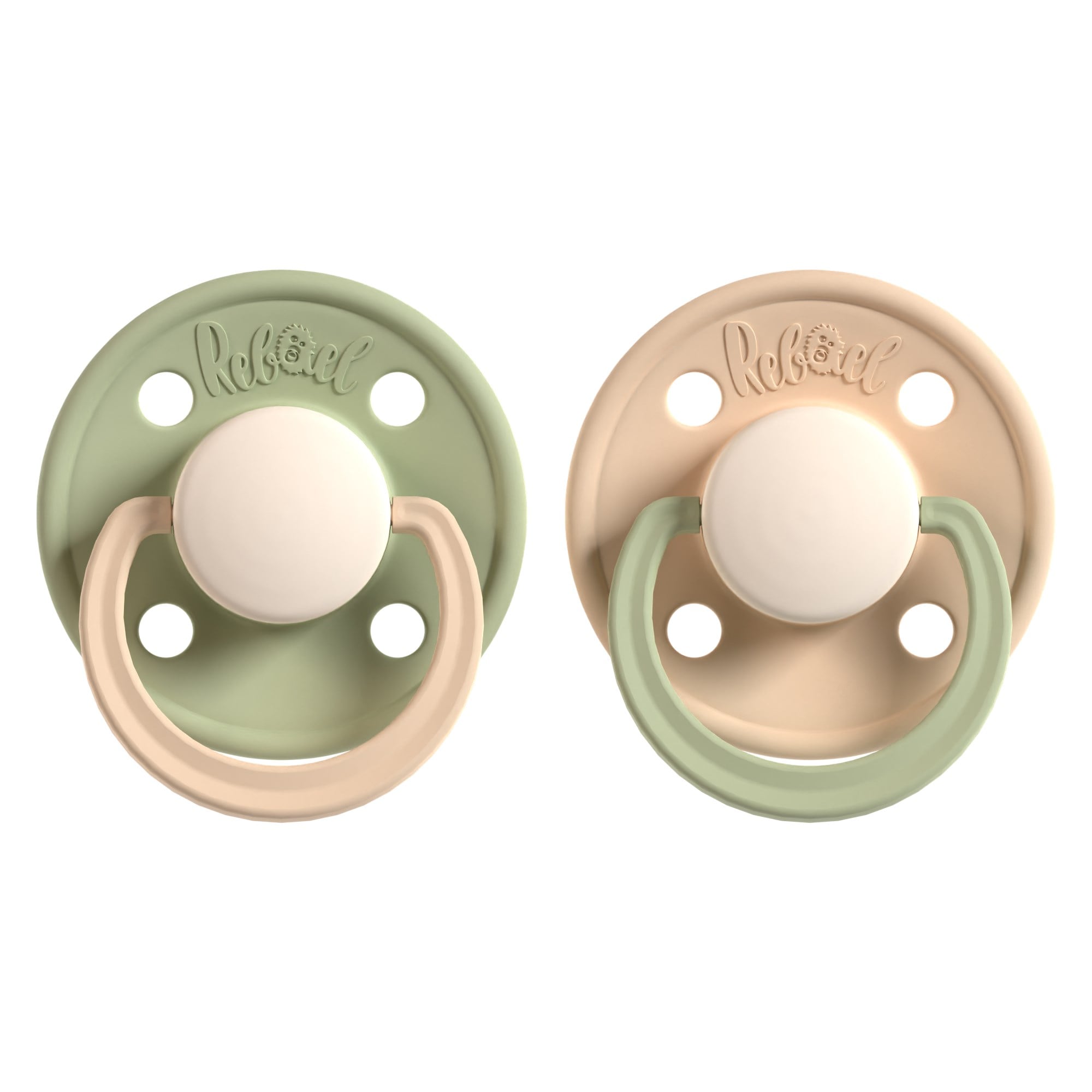 Rebael Pearly Lion ve Dolphin emzik seti Size 1 doğal kauçuk bebek emziği