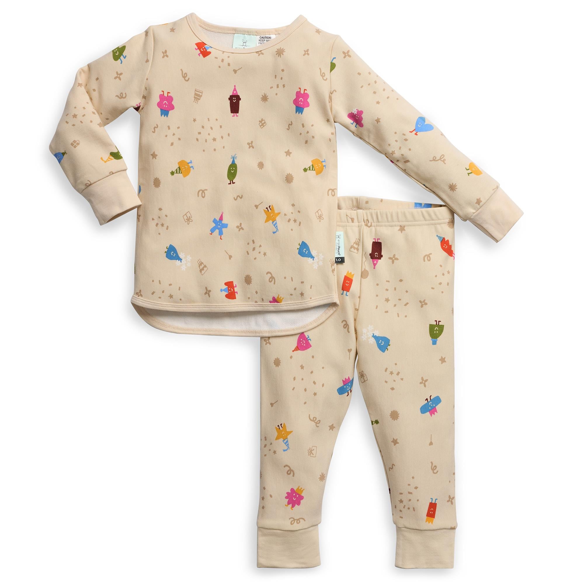 Organik Pamuklu 2 Parça Uzun Pijama (1.0 TOG) 4 Yaş - Birthday Blobs