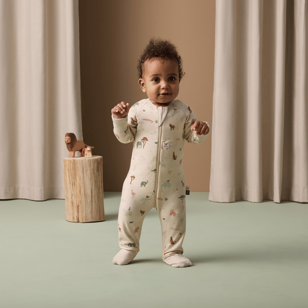 Organik Pamuklu Pijama Tulum (1.0 TOG) 2 Yaş - Savannah