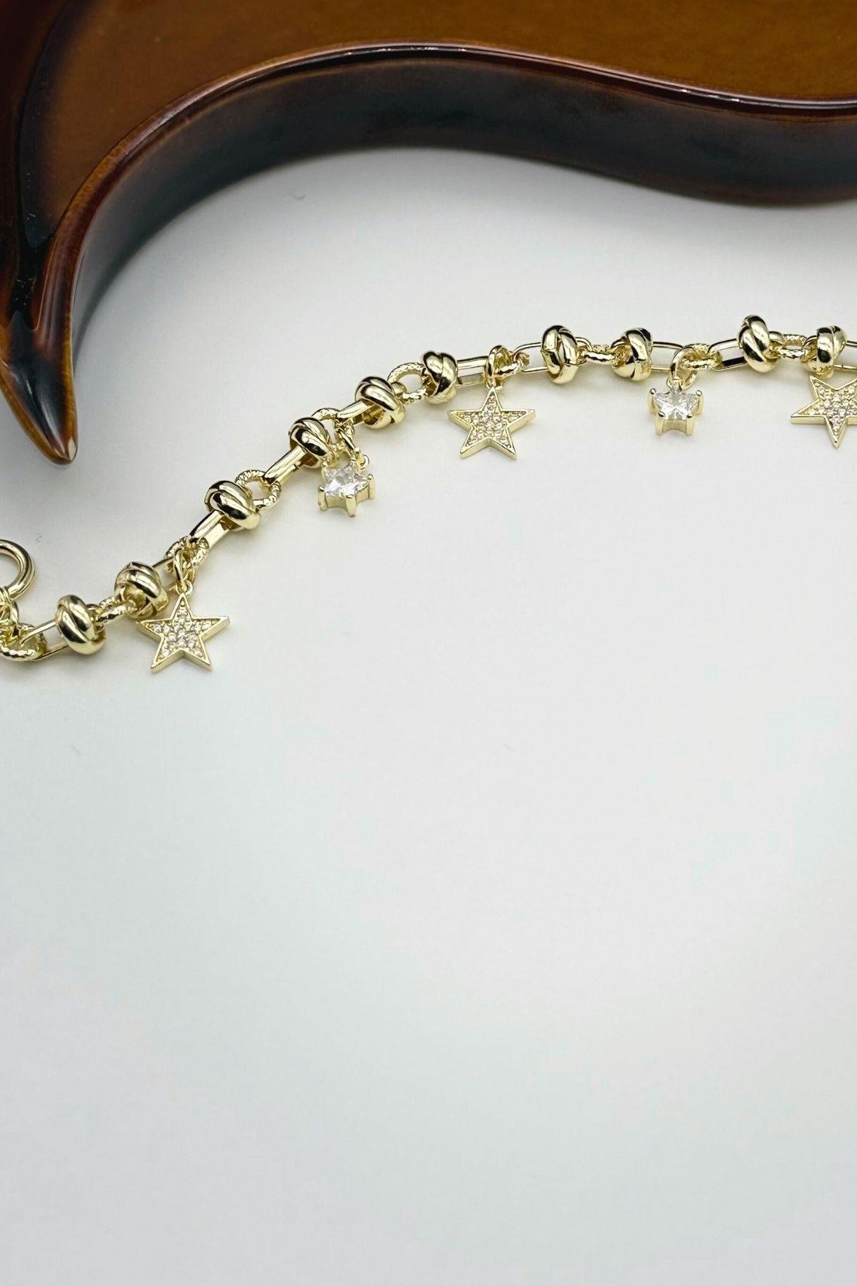 Golden Star Charm Bileklik