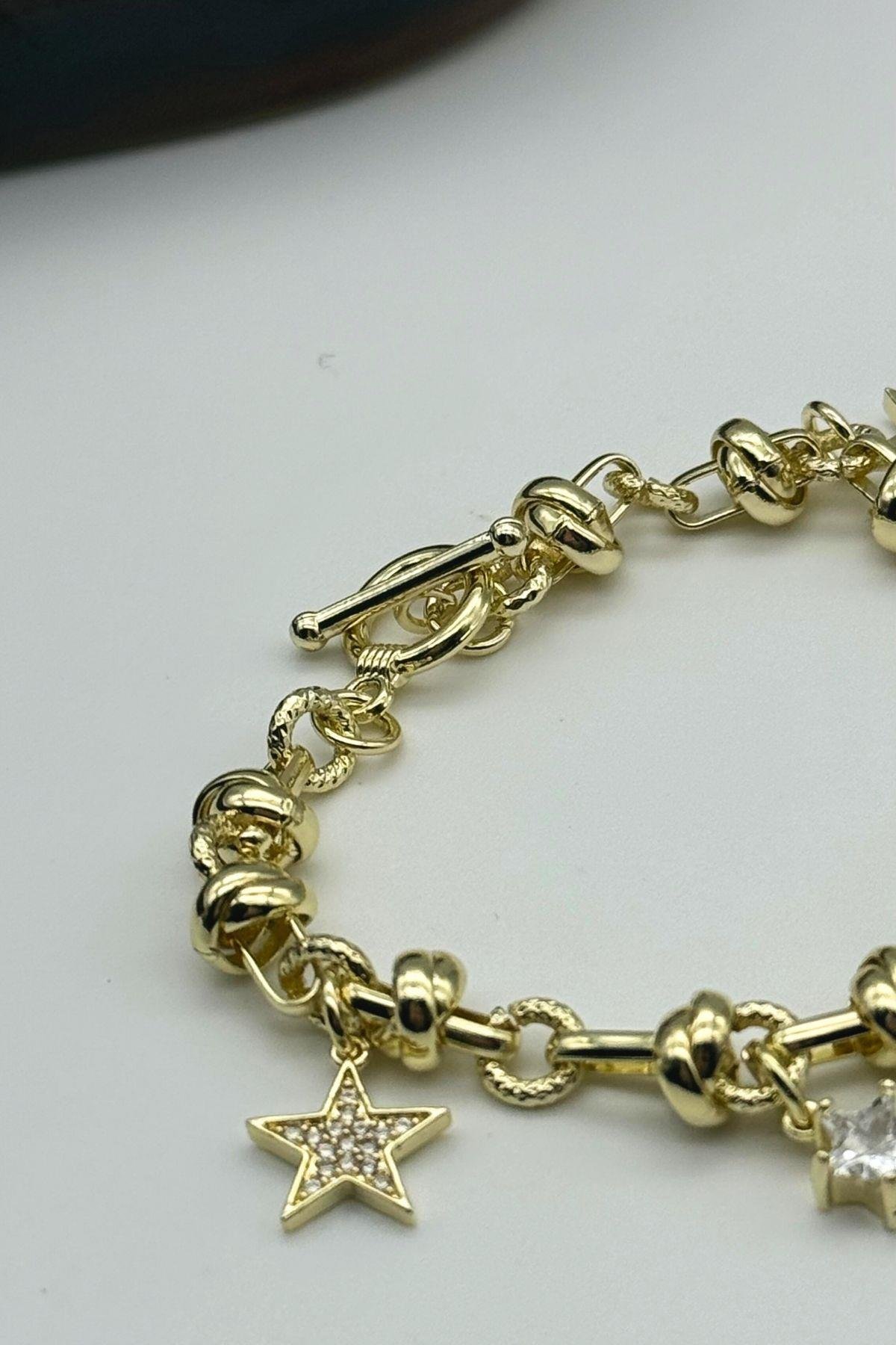 Golden Star Charm Bileklik