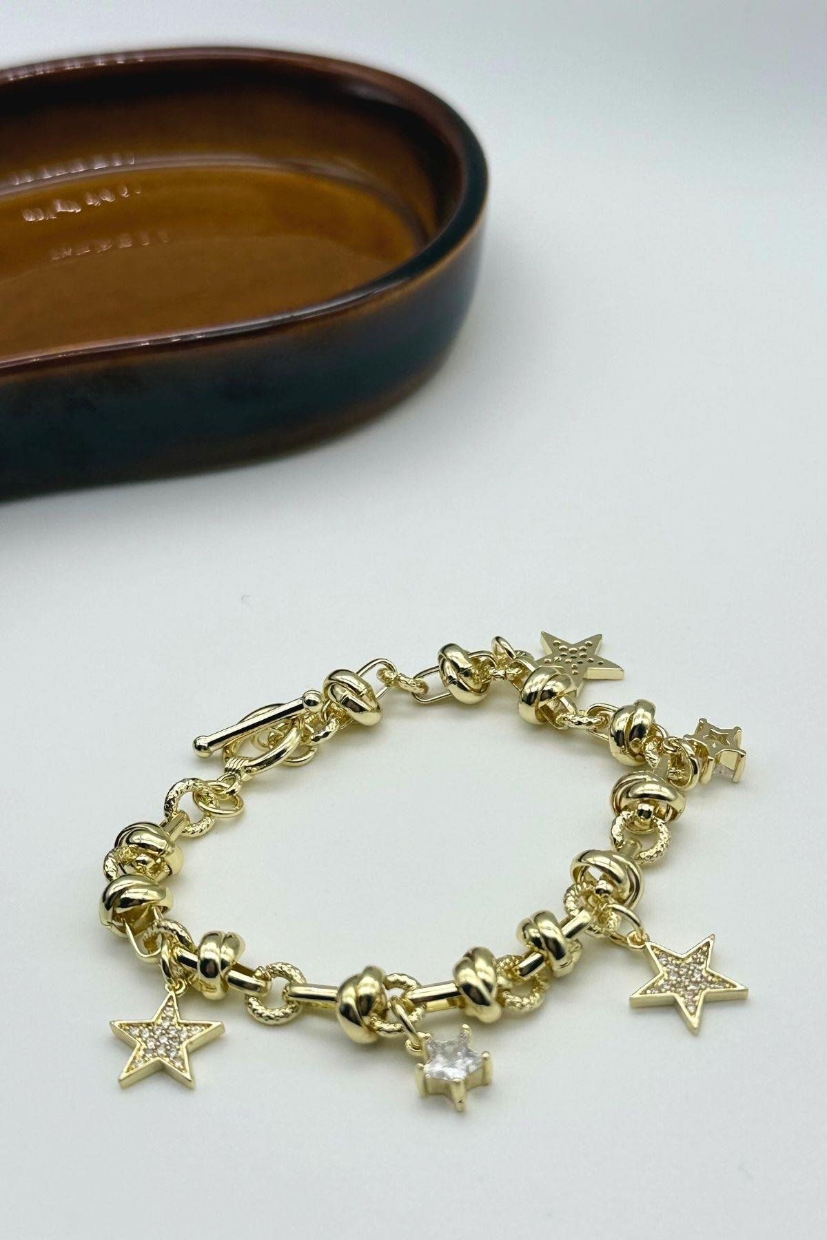 Golden Star Charm Bileklik