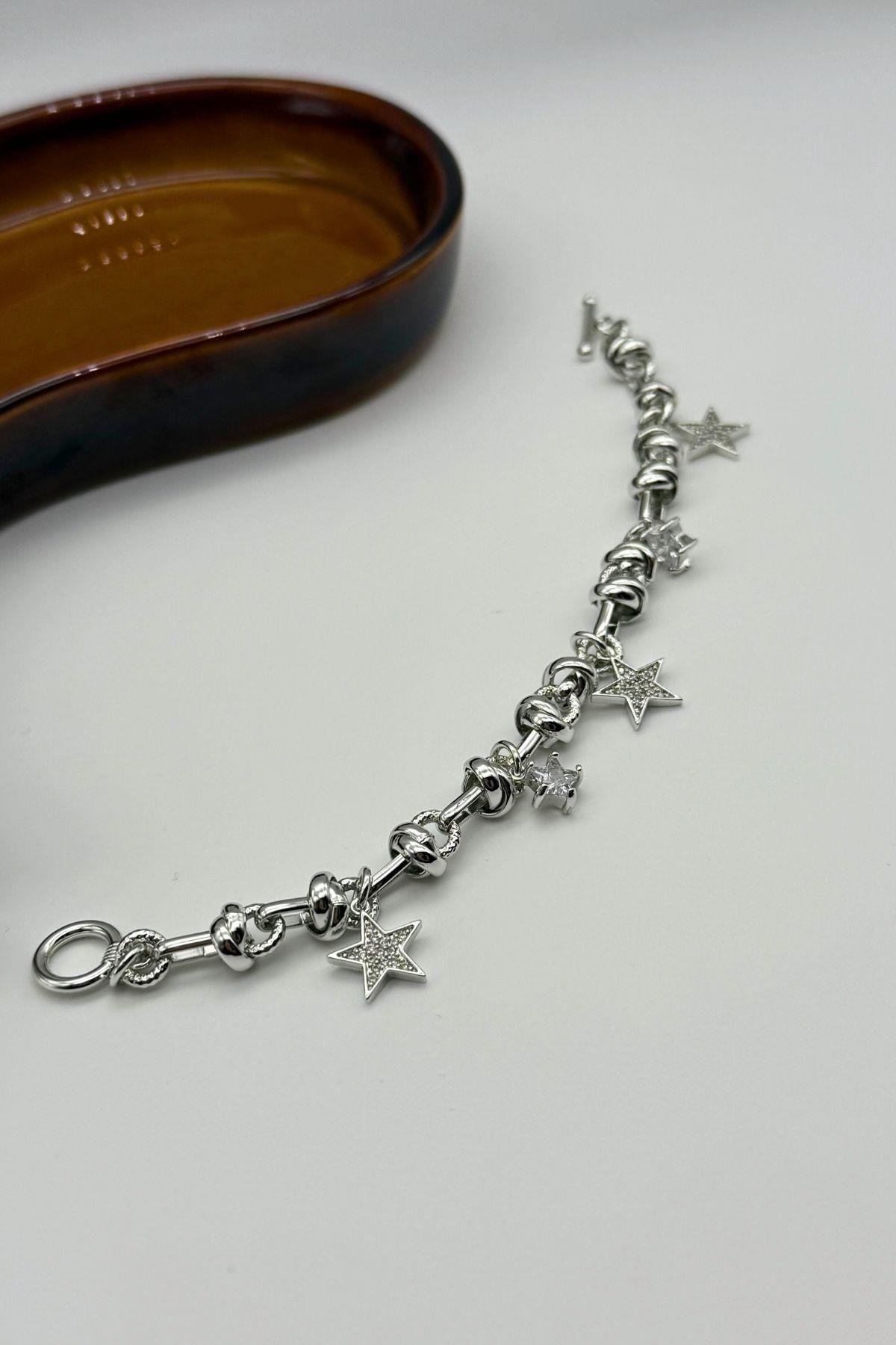 Silver Star Charm Bileklik