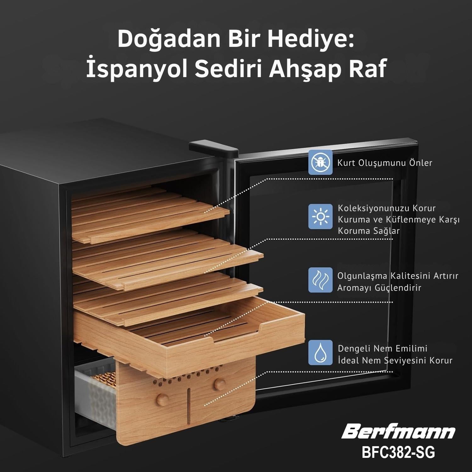 Berfmann Puro Dolabı Özellikleri (382 Puro Kapasitesi)