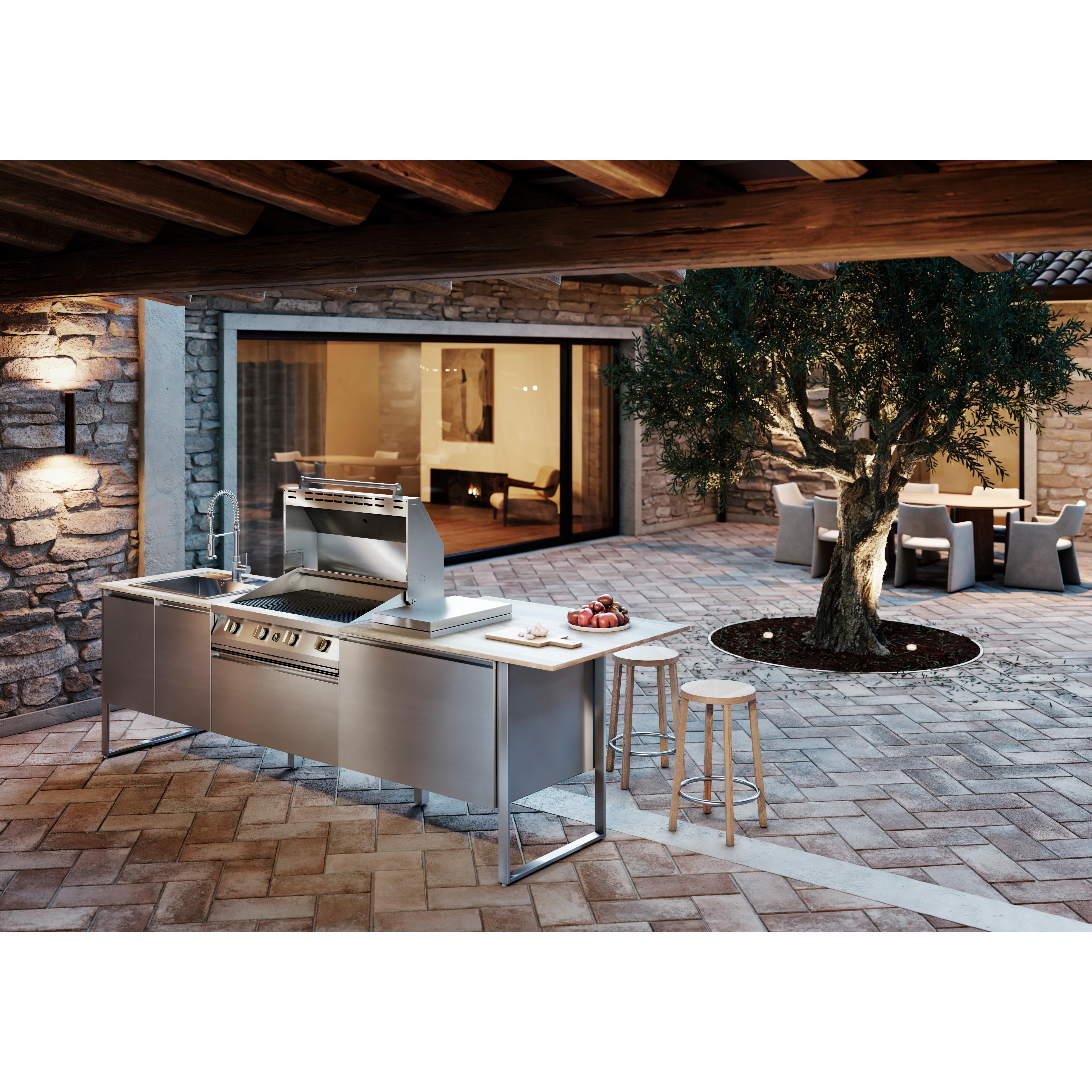 Steel Brenta T28 Paslanmaz Çelik Outdoor Barbekü Mutfak Ünitesi