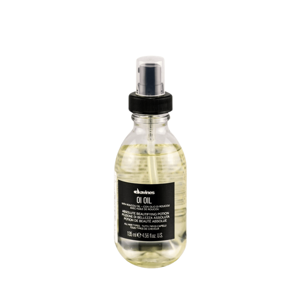 Davines OI Oil 135ml şişesi, Roucou yağı ile zenginleştirilmiş saç bakım yağı ürünü