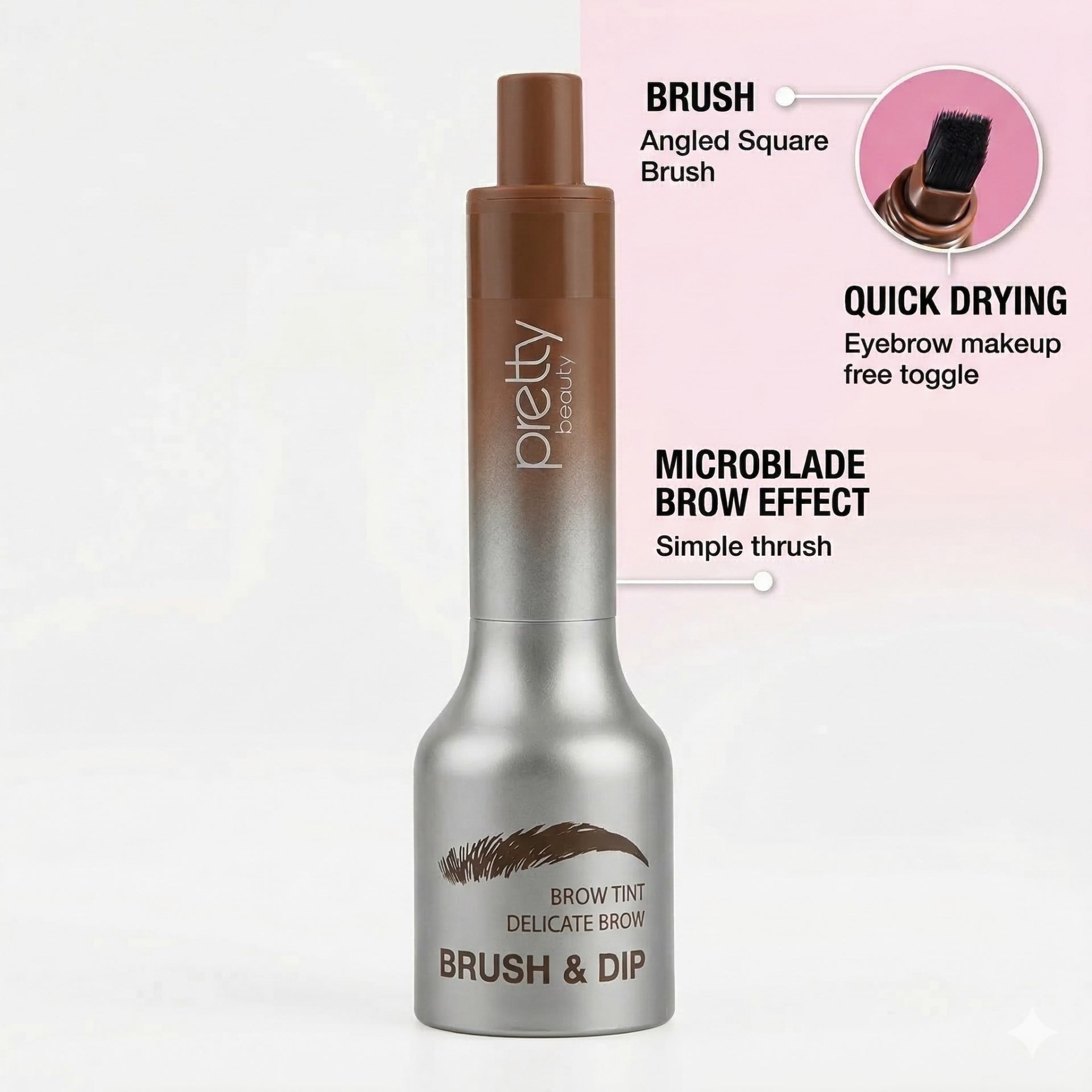 Kaş ÜrünleriPretty BeautyPretty Beauty Brush & Dip Brow Tint 03 PB-436