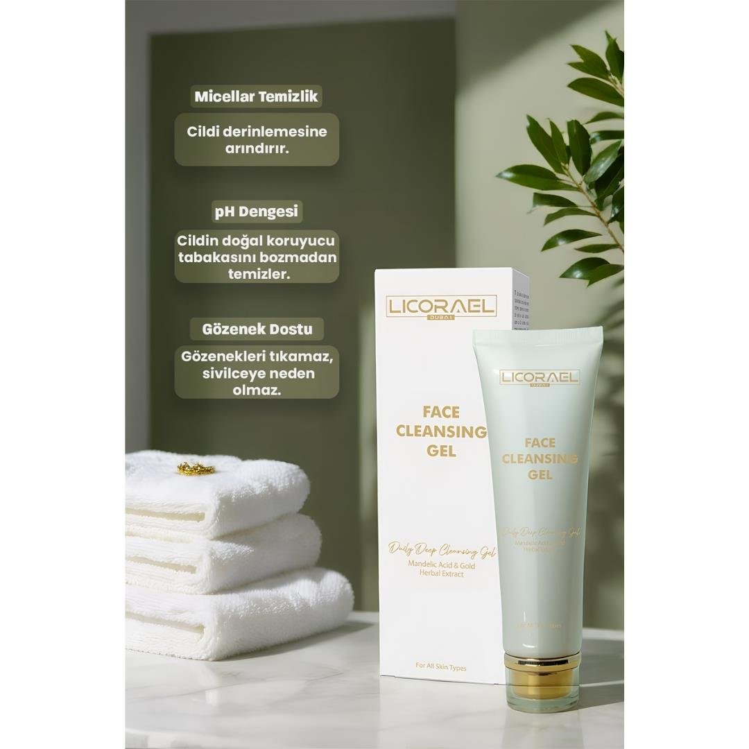 Licorael Dubai 24K Yüz Temizleme Jeli 100ml.