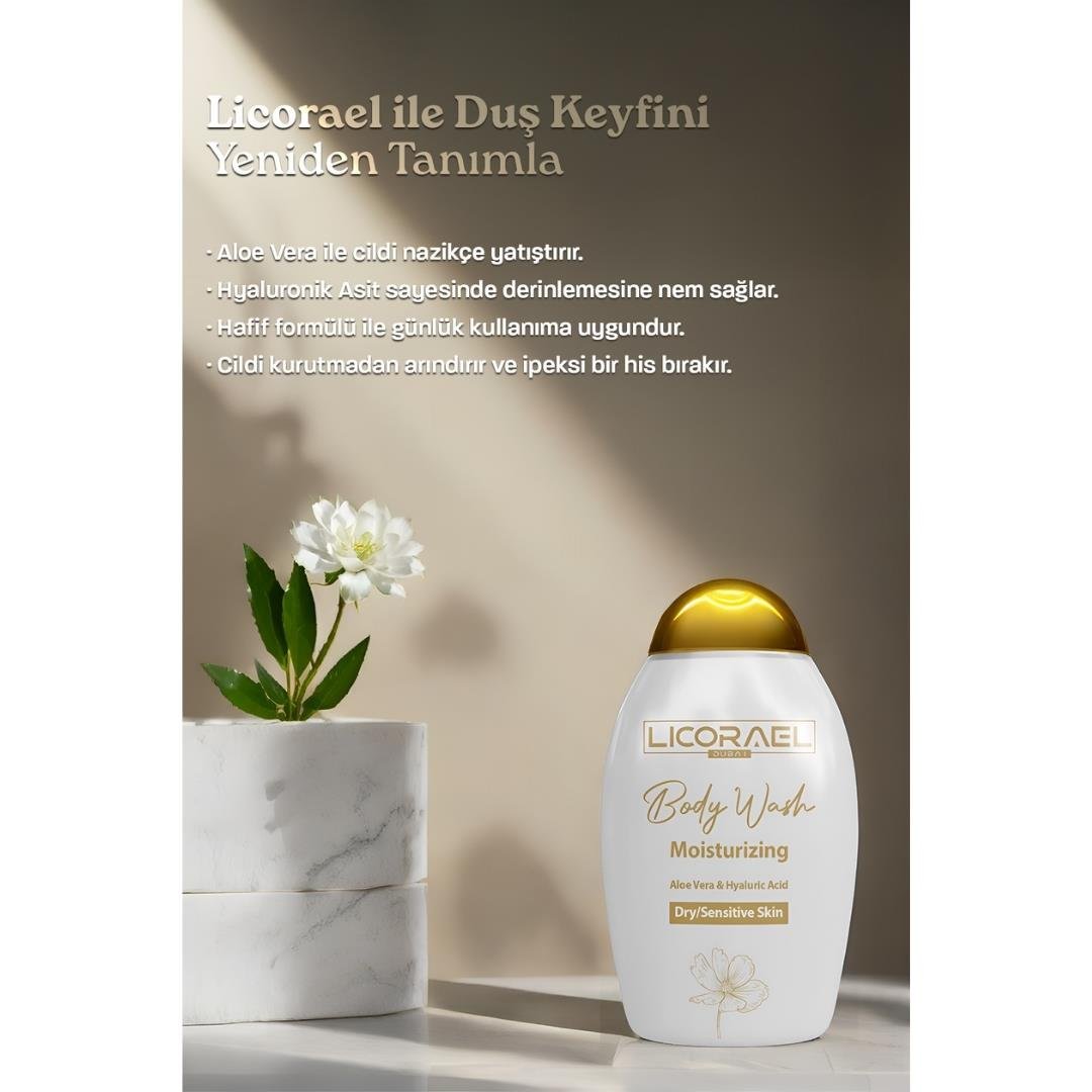 Licorael Dubai Duş Jeli 400ml. Aloe Vera & Hyaluric Acid
