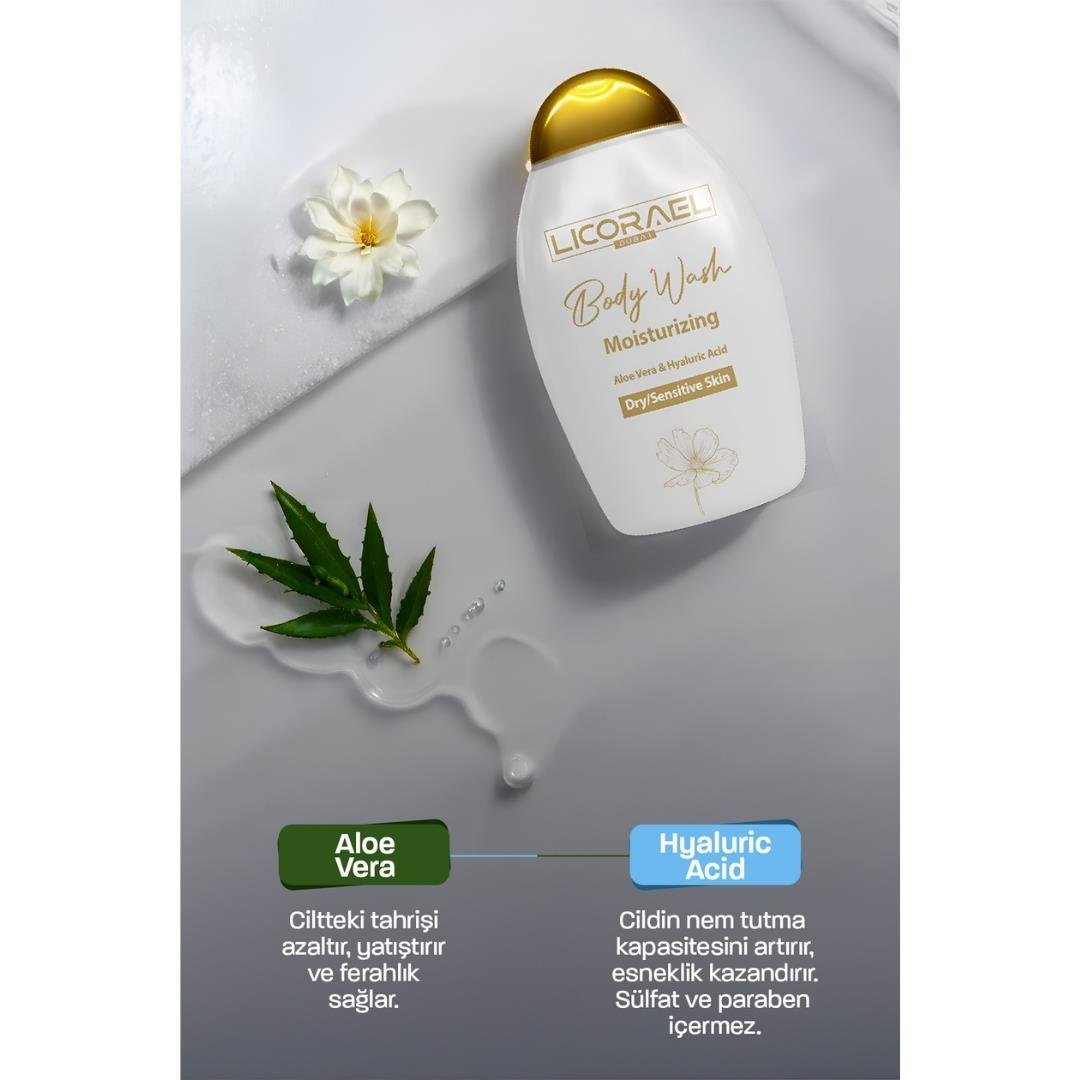 Licorael Dubai Duş Jeli 400ml. Aloe Vera & Hyaluric Acid