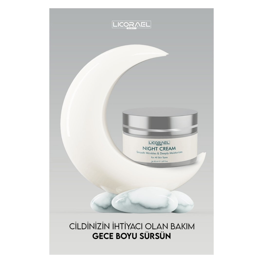 Licorael Dubai Gece Bakım Kremi 50ml. Cilt Yenileyici 