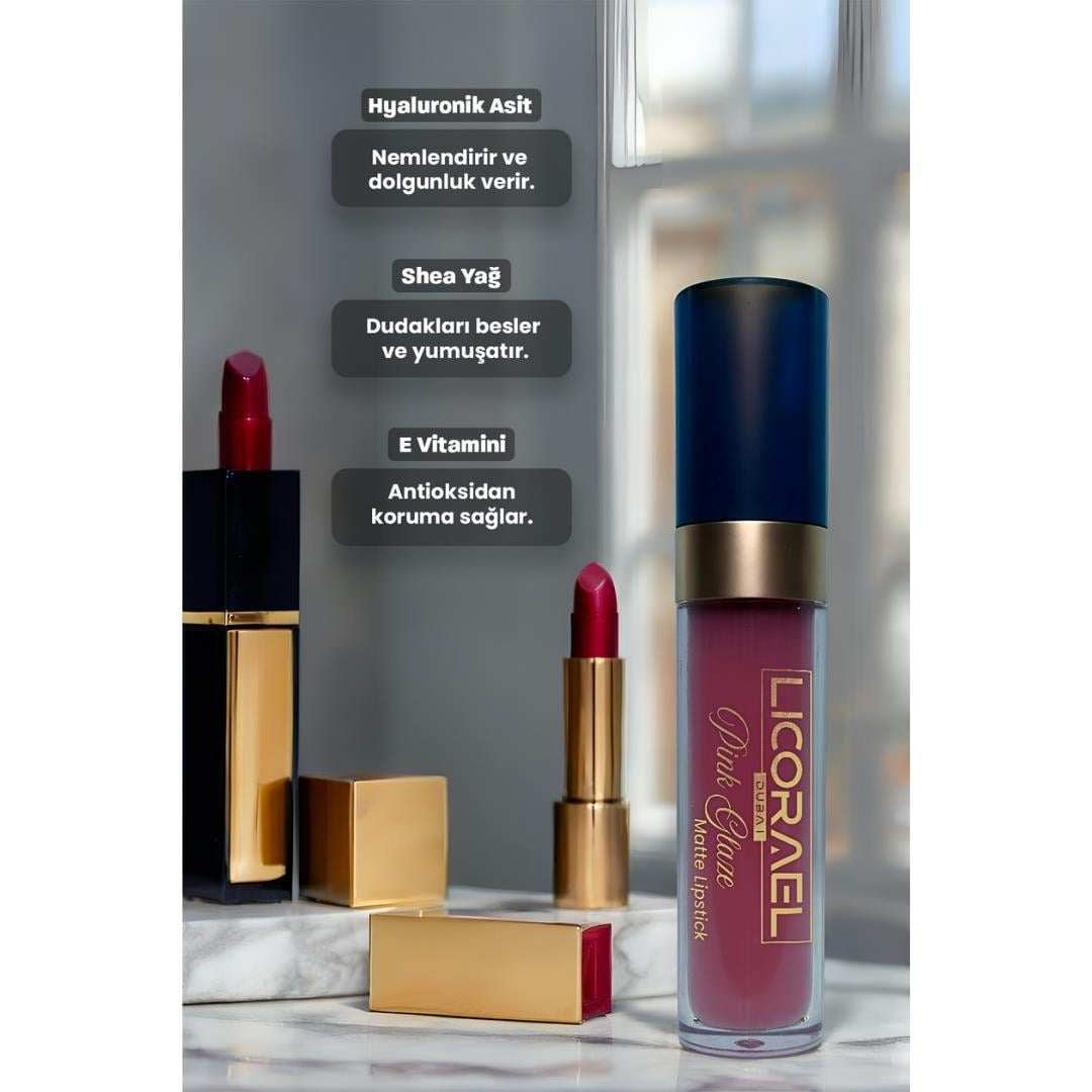 Licorael Dubai Matte Lipstick 8ml. No:09 Pink Glaze