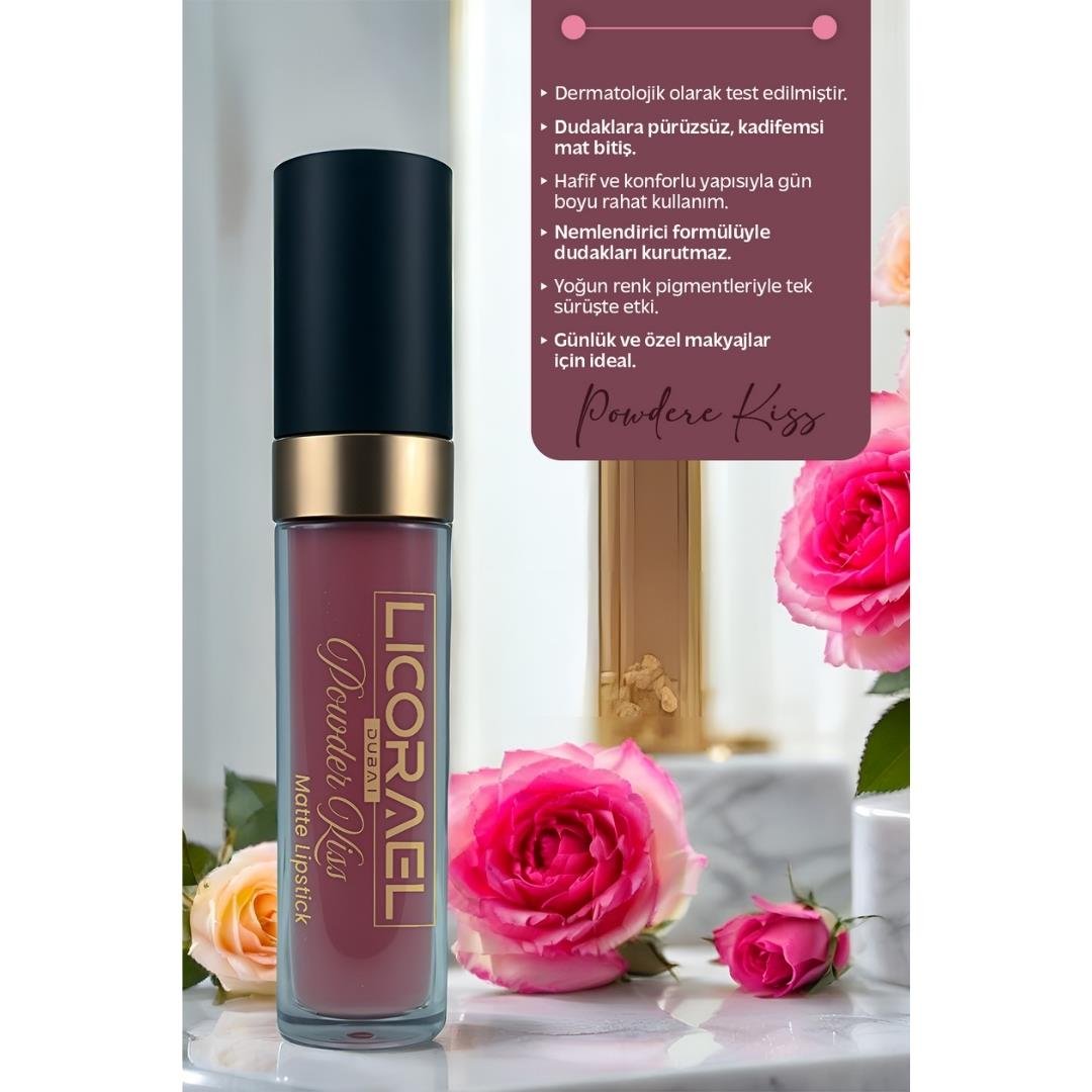 Licorael Dubai Matte Lipstick 8ml. No:06 Powder Kiss