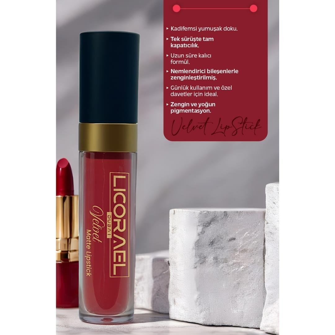 Licorael Dubai Matte Lipstick 8ml. No:03 Velvet