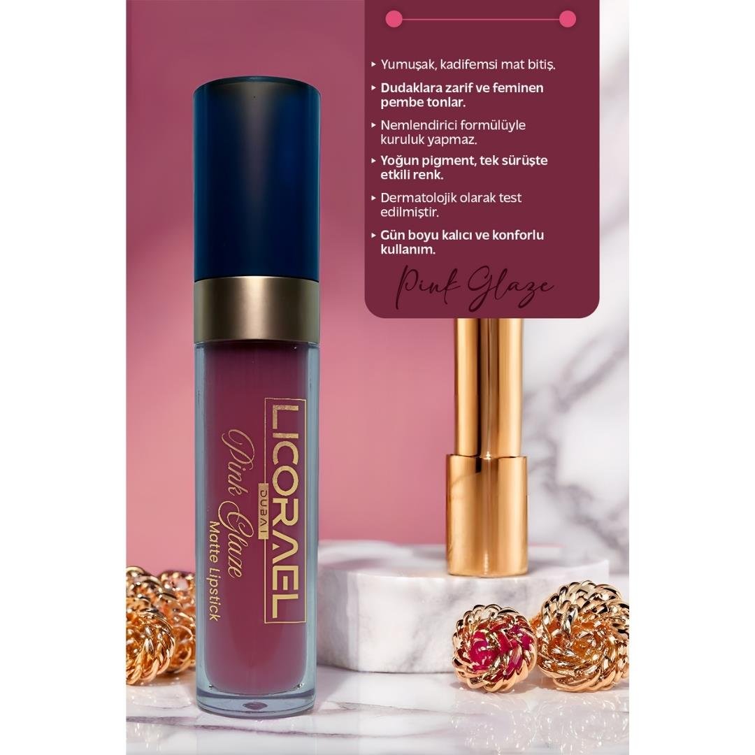 Licorael Dubai Matte Lipstick 8ml. No:09 Pink Glaze