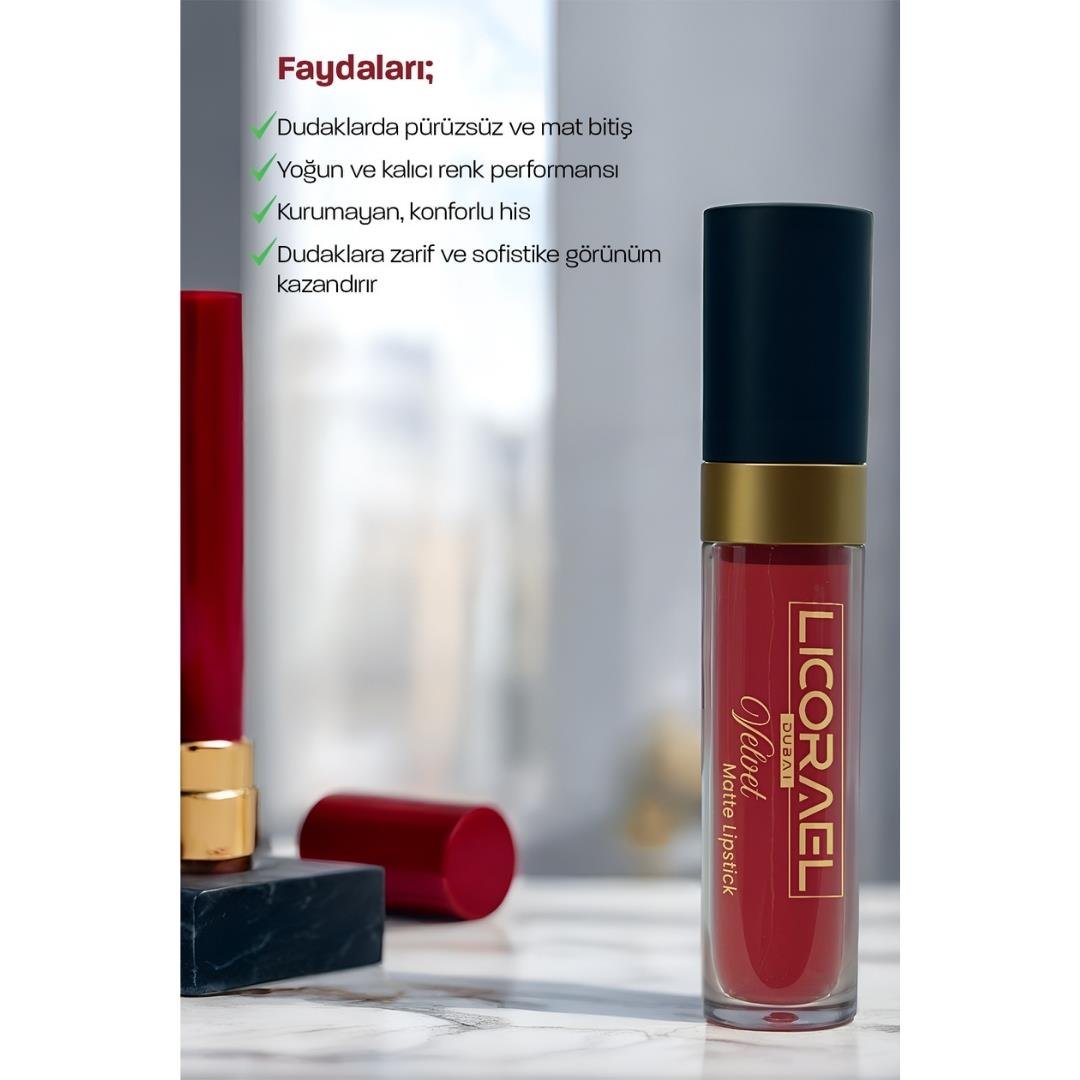 Licorael Dubai Matte Lipstick 8ml. No:03 Velvet