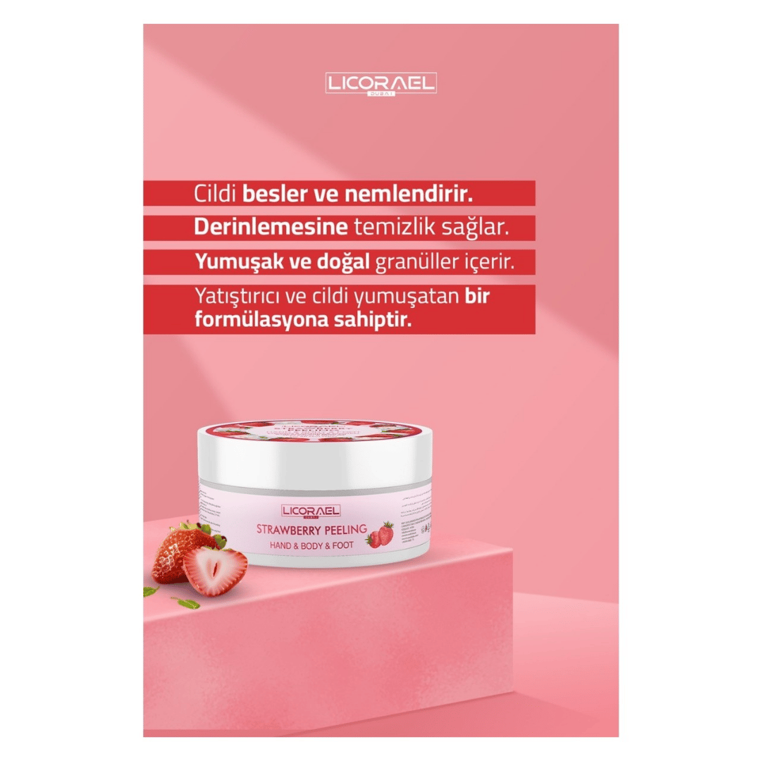 Licorael Dubai Peeling 150ml. Çilek Aromalı