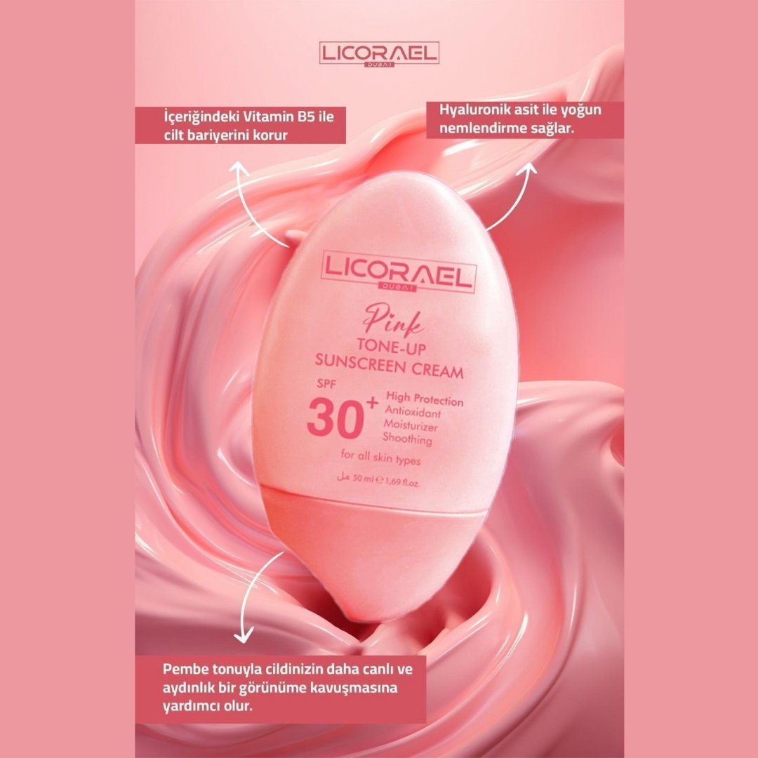 Licorael Dubai Pembe Güneş Kremi 50ml. SPF 30
