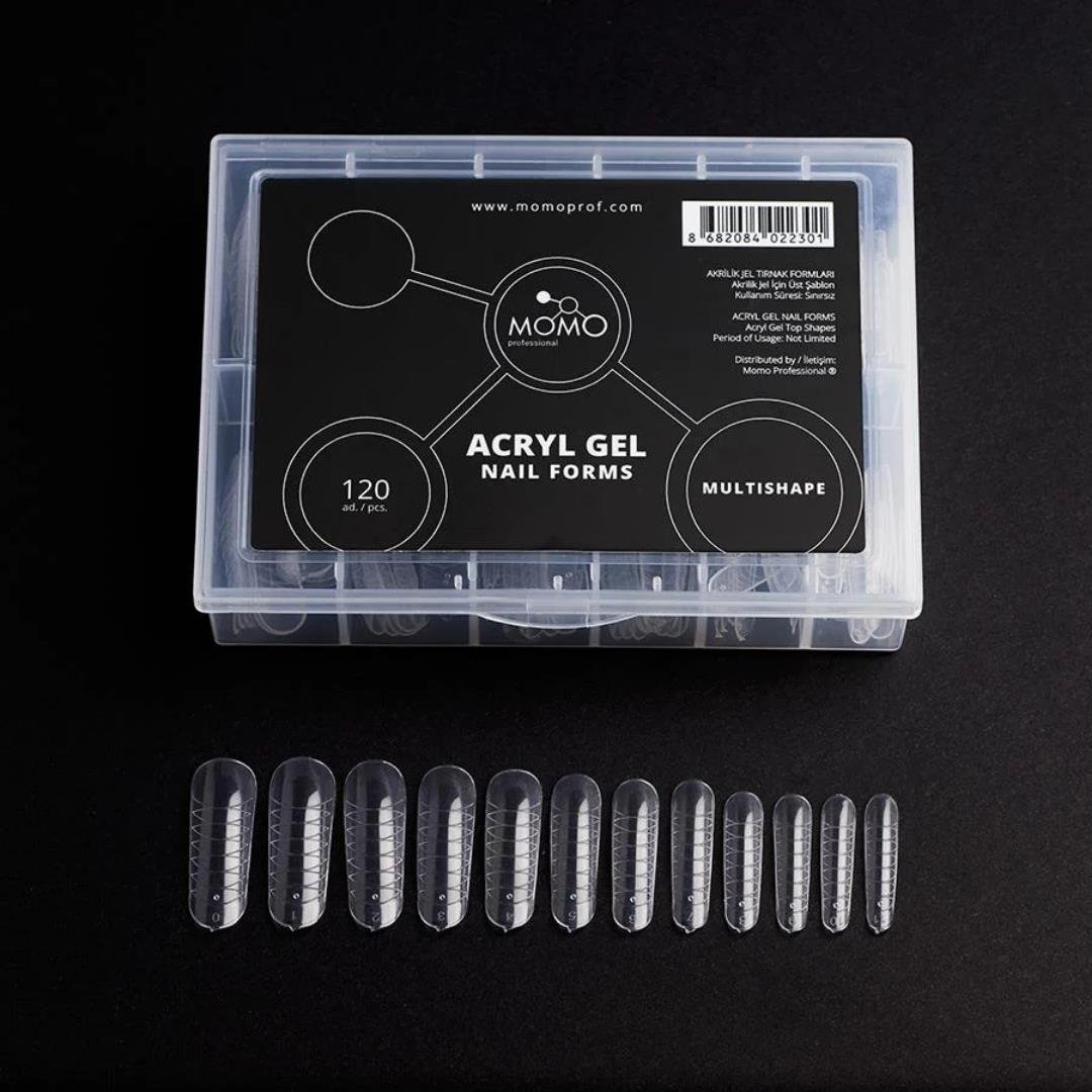Momo Acryl Gel Nail Forms 120pcs. Multishape