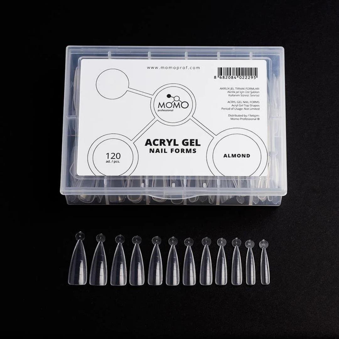Momo Acryl Gel Tips 120pcs. Almond