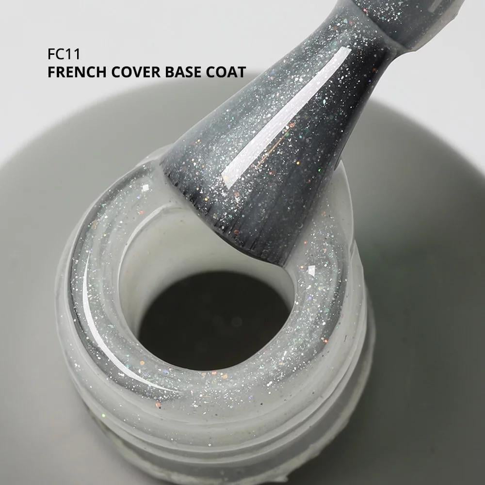 Momo French Cover Rubber Base Coat 10ml. FC11 Işıltılı Rakı Beyazı