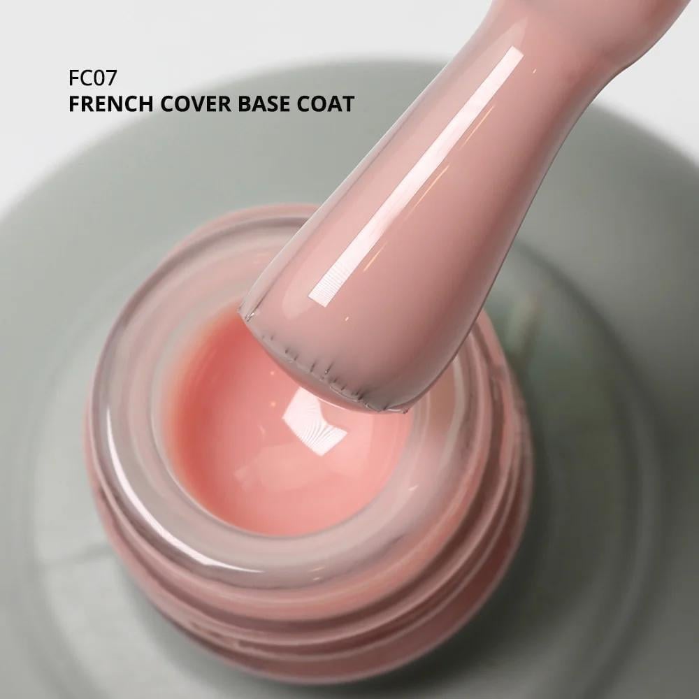Momo French Cover Rubber Base Coat 10ml. FC07 Soft Pembe