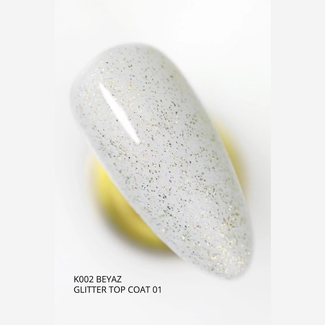 Momo Glitter Top Coat No-Wipe 9ml. GT01