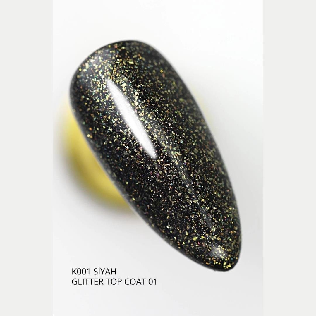 Momo Glitter Top Coat No-Wipe 9ml. GT01