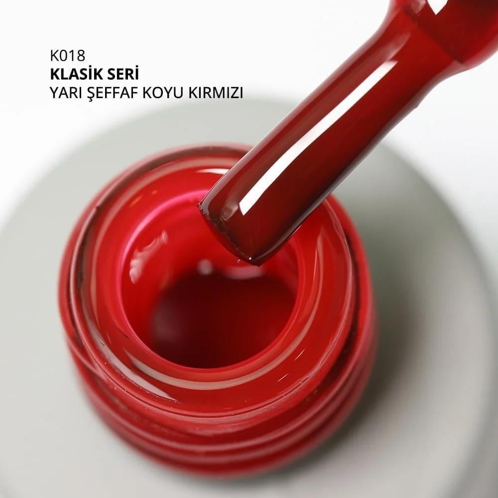 Momo Klasik Seri 14ml. K018 Yarı Şeffaf Koyu Kırmızı