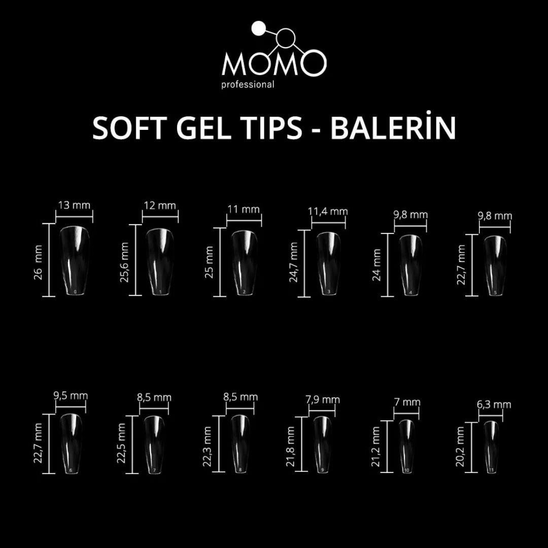 Momo Soft Gel Tips 500pcs. Balerin