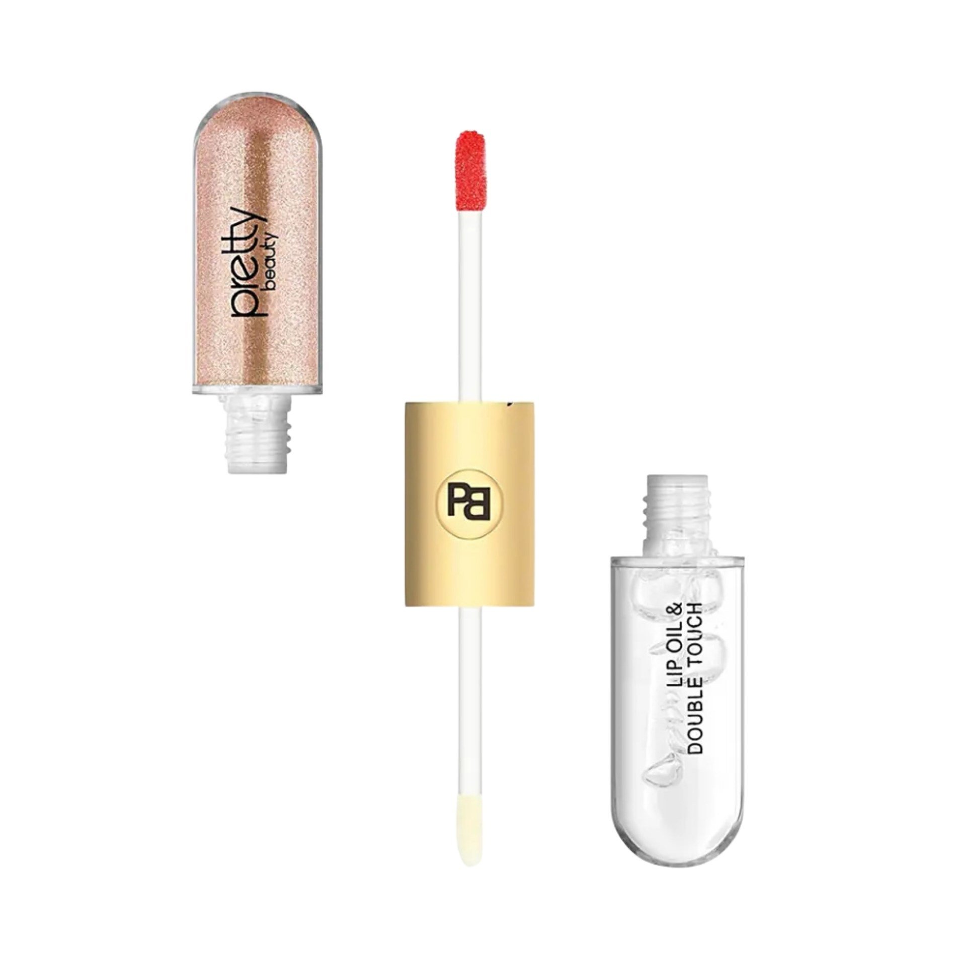 Parlatıcı - Lip GlossPretty BeautyPretty Beauty Lip Oil & Double Touch 01 PB-408B