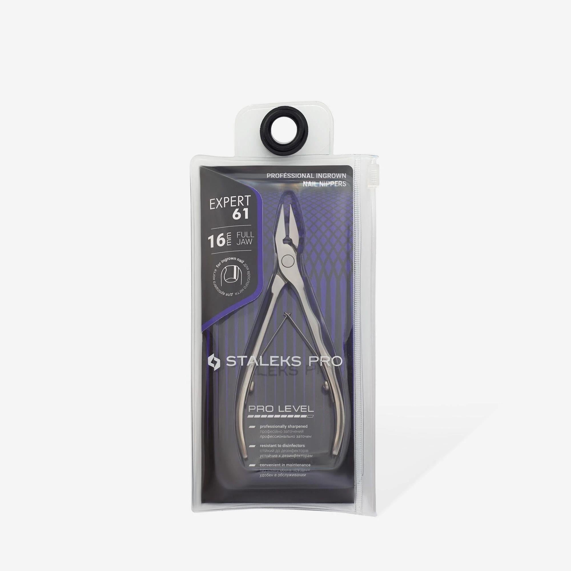Staleks Pro Expert NE-61-16 batık ayak tırnak pensi – 16 mm bıçak, ergonomik dalgalı saplar, paslanmaz yüksek alaşım çelik, medikal pedikür için