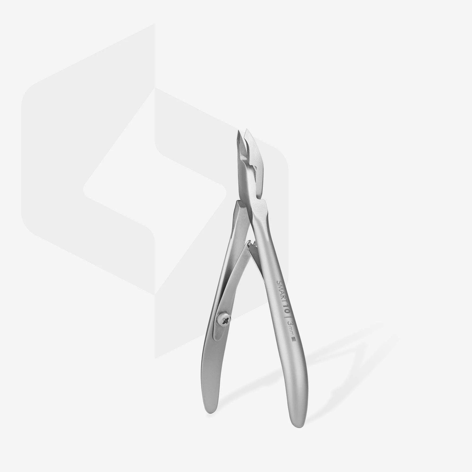Staleks Pro Smart NS-10-3 paslanmaz çelik tırnak eti pensi – 3 mm bıçak, mat saten sap, ergonomik ve hassas