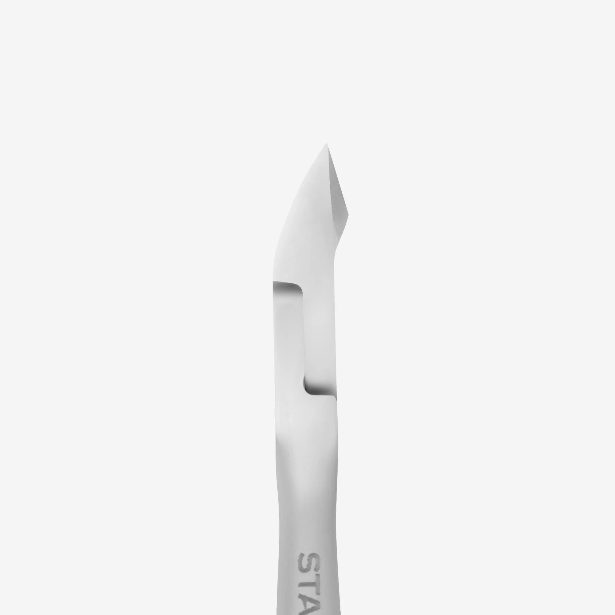 Staleks Pro Smart NS-31-7 paslanmaz çelik tırnak eti pensi – 7 mm bıçak, yuvarlatılmış kısaltılmış sap, profesyonel manikür ve pedikür