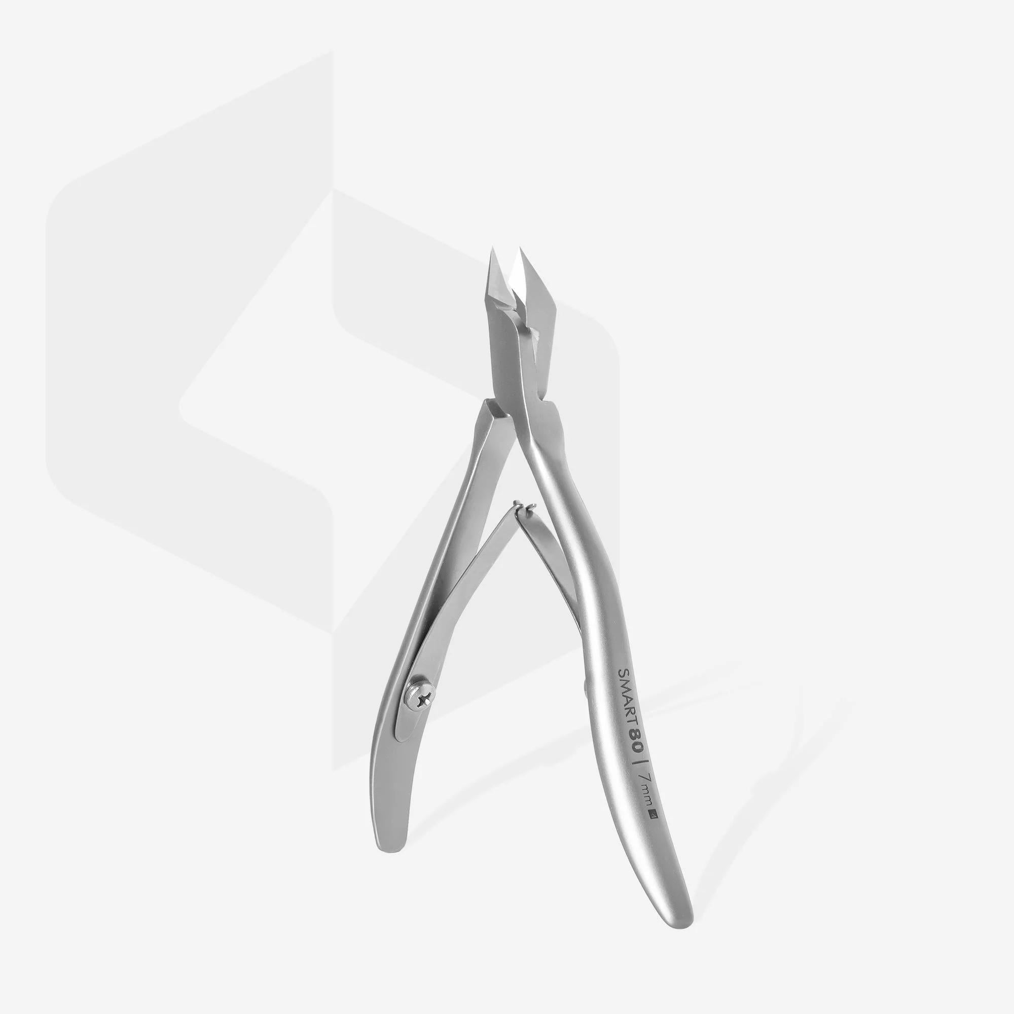 Staleks Pro Smart NS-80-7 tırnak eti pensi – 7 mm bıçak, eğri sap, paslanmaz çelik, profesyonel manikür ve pedikür