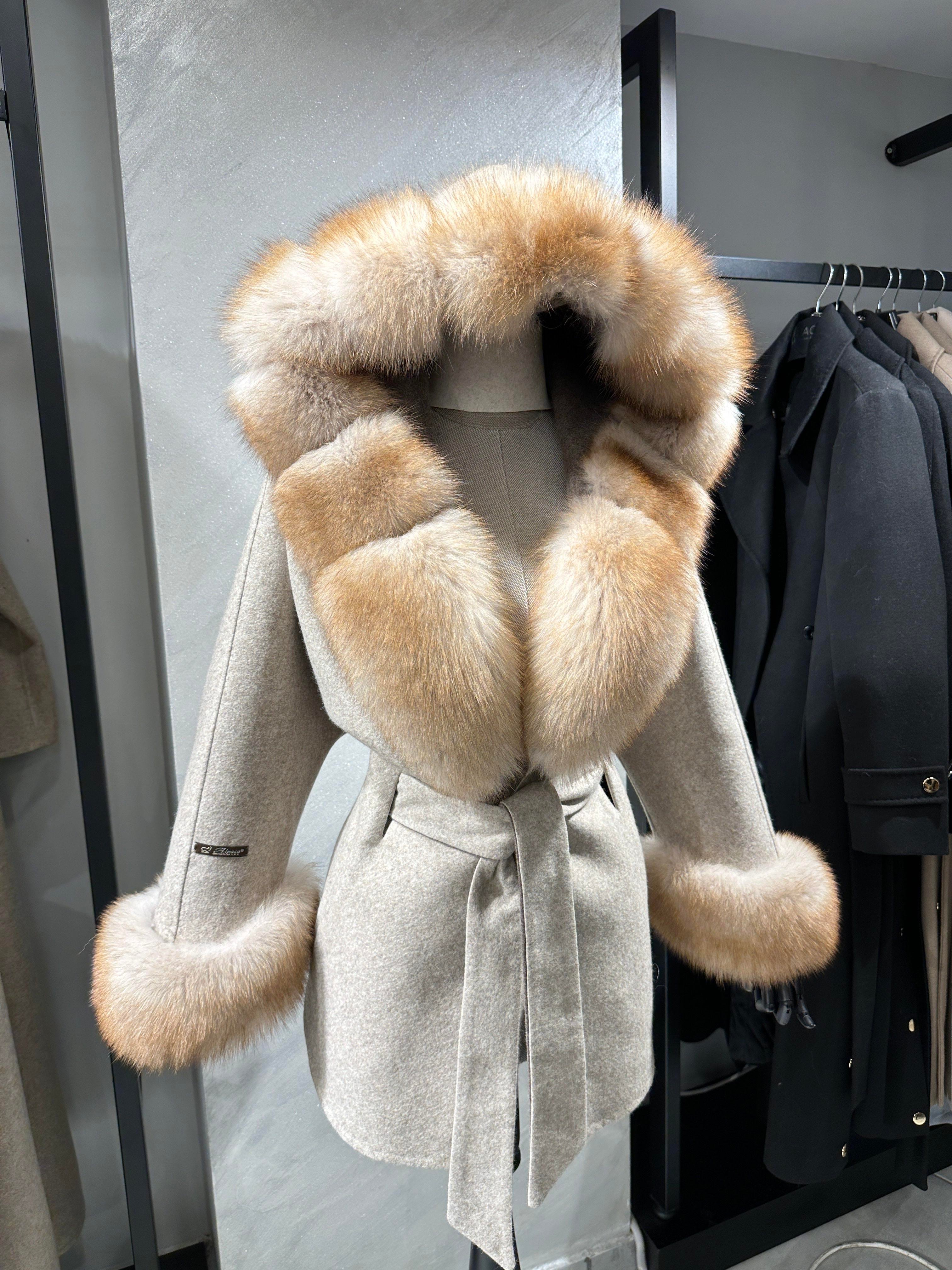 Kapüşonlu Alpaca Kürk