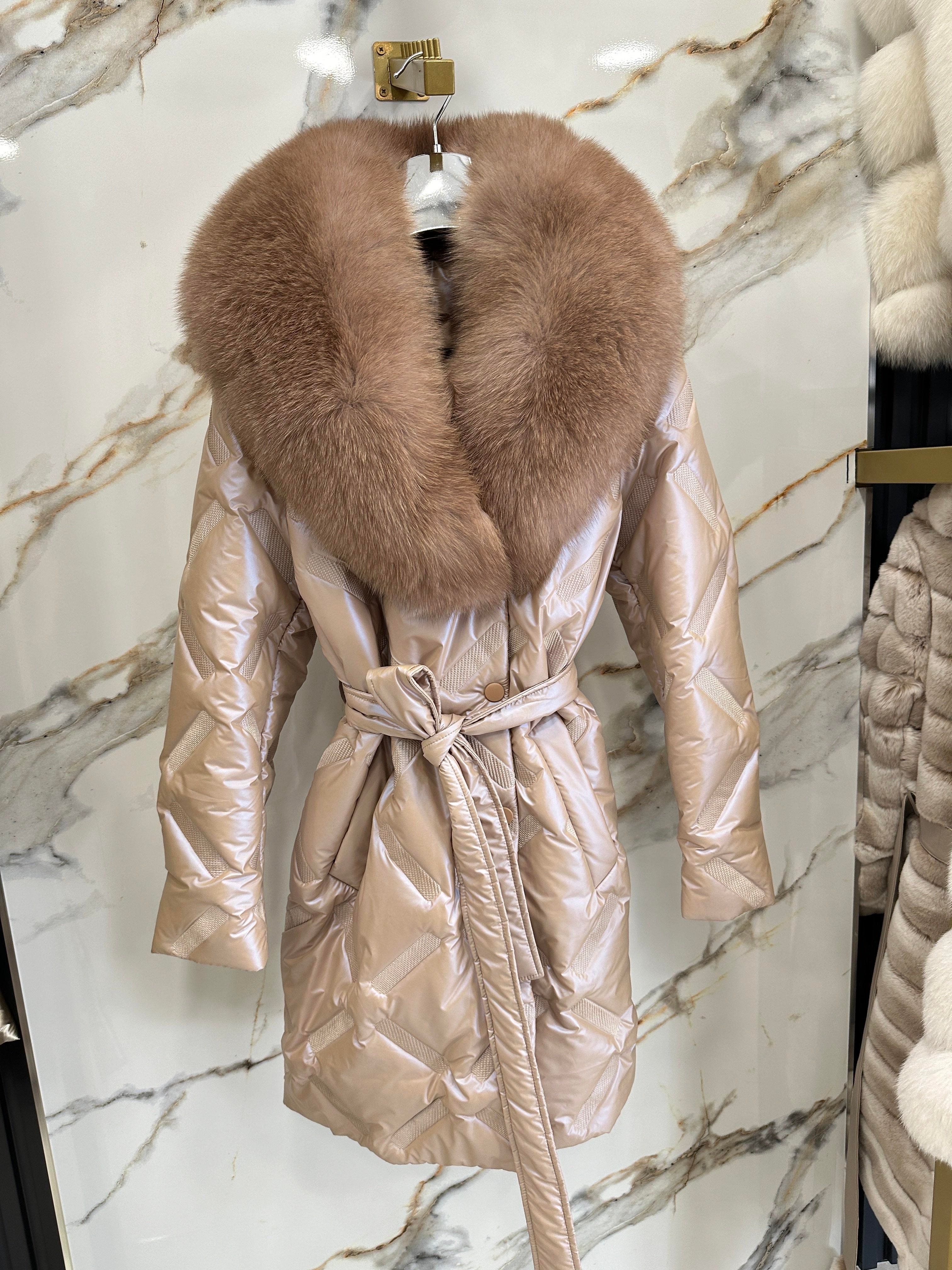 Premium Sable Kürk Yaka Mont
