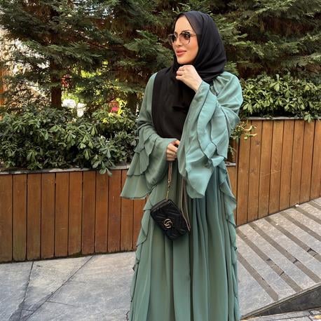 Şifon Elbise- Yeşil