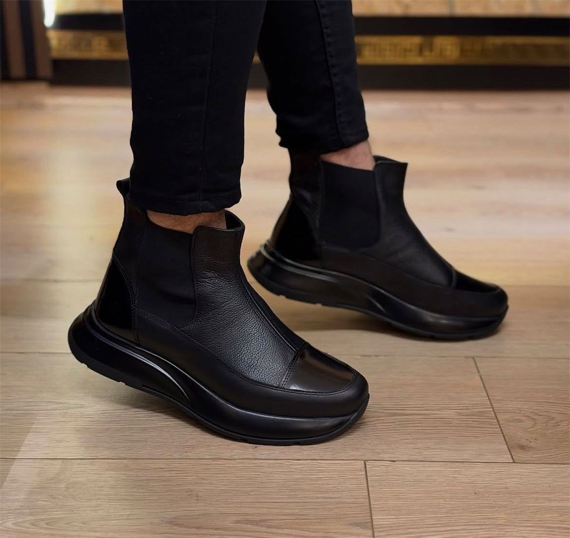 Hakiki Deri İthal Taban Lastikli Bot