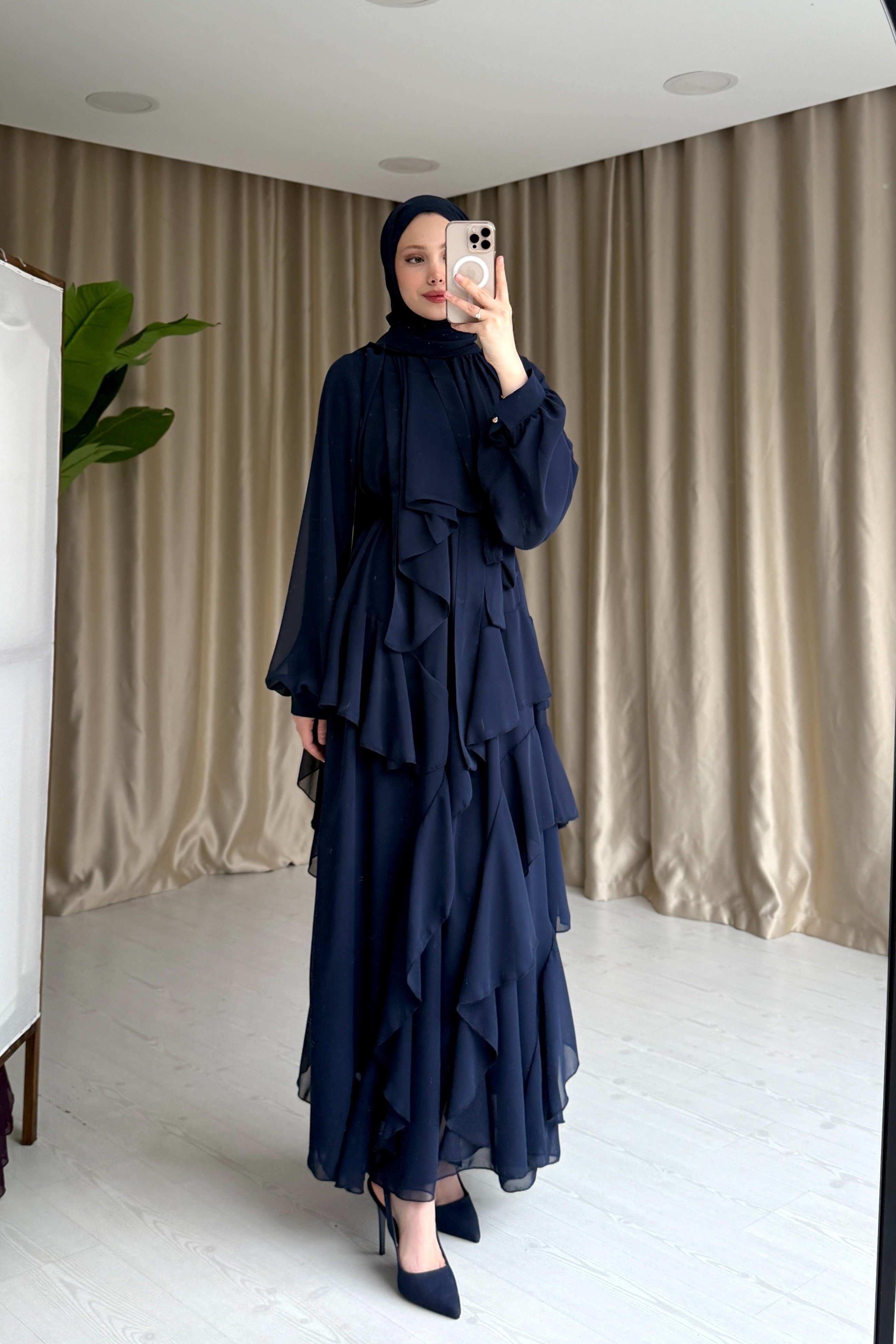 ABAYA ELBİSE - LACİVERT