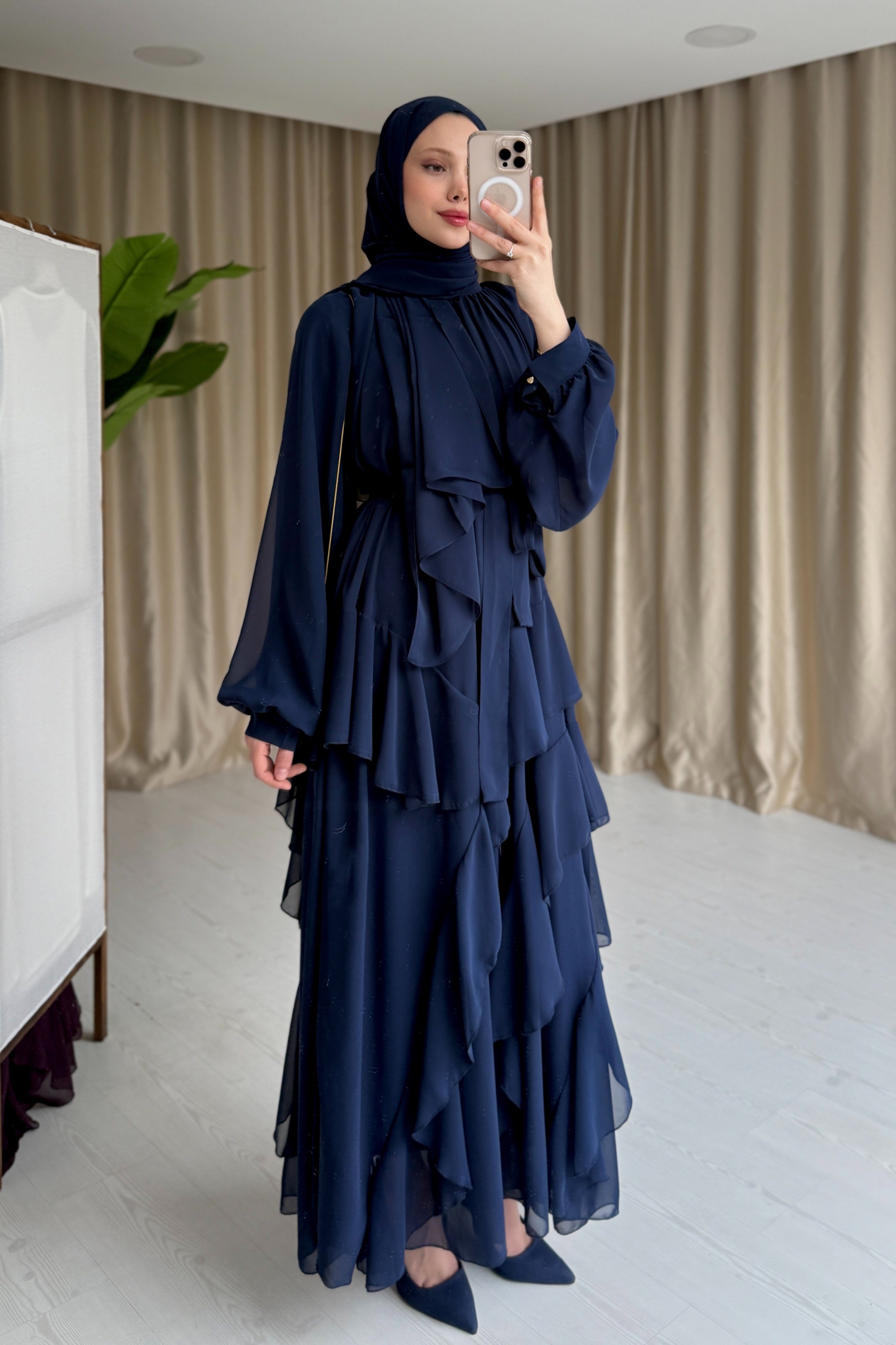 ABAYA ELBİSE - LACİVERT