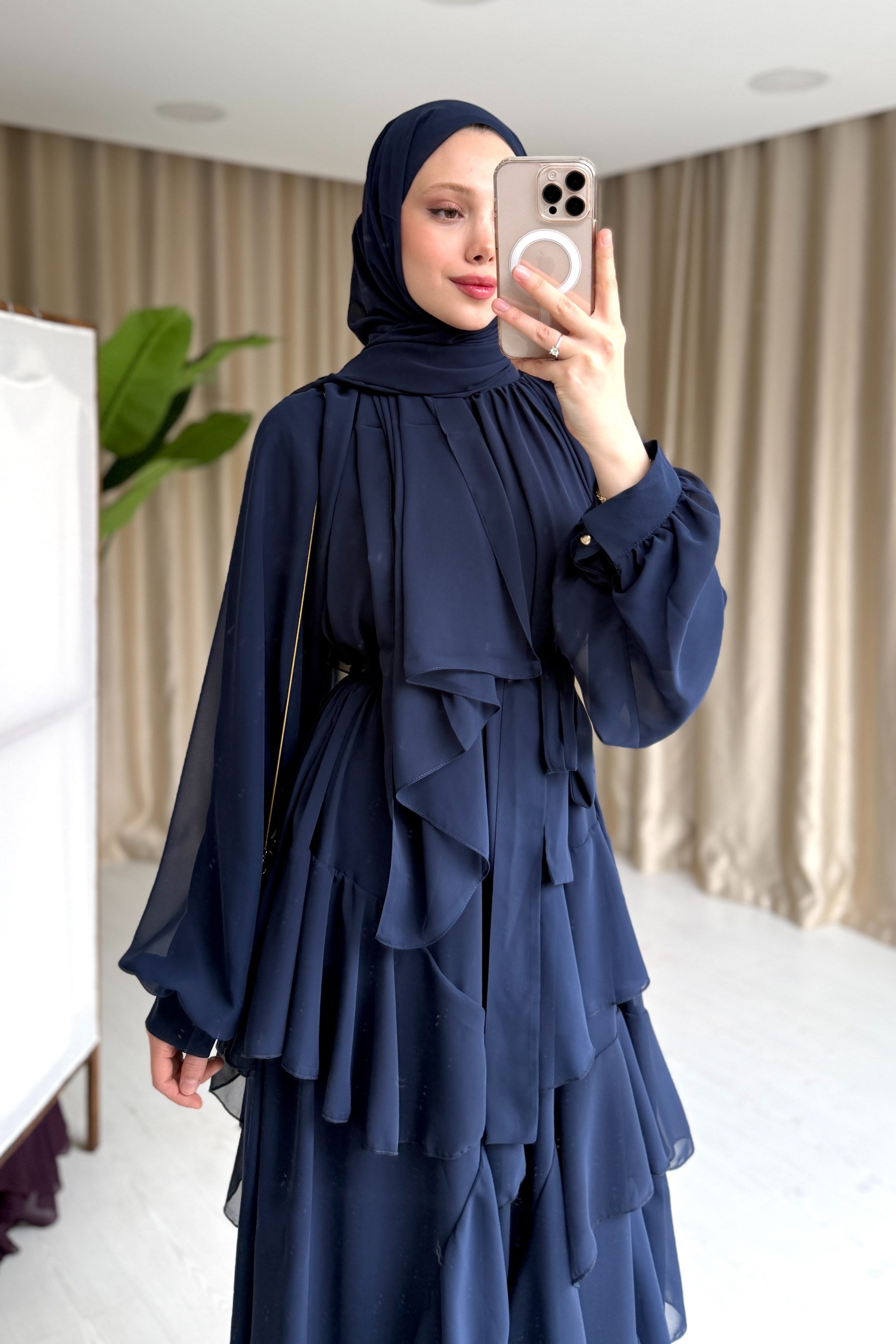 ABAYA ELBİSE - LACİVERT