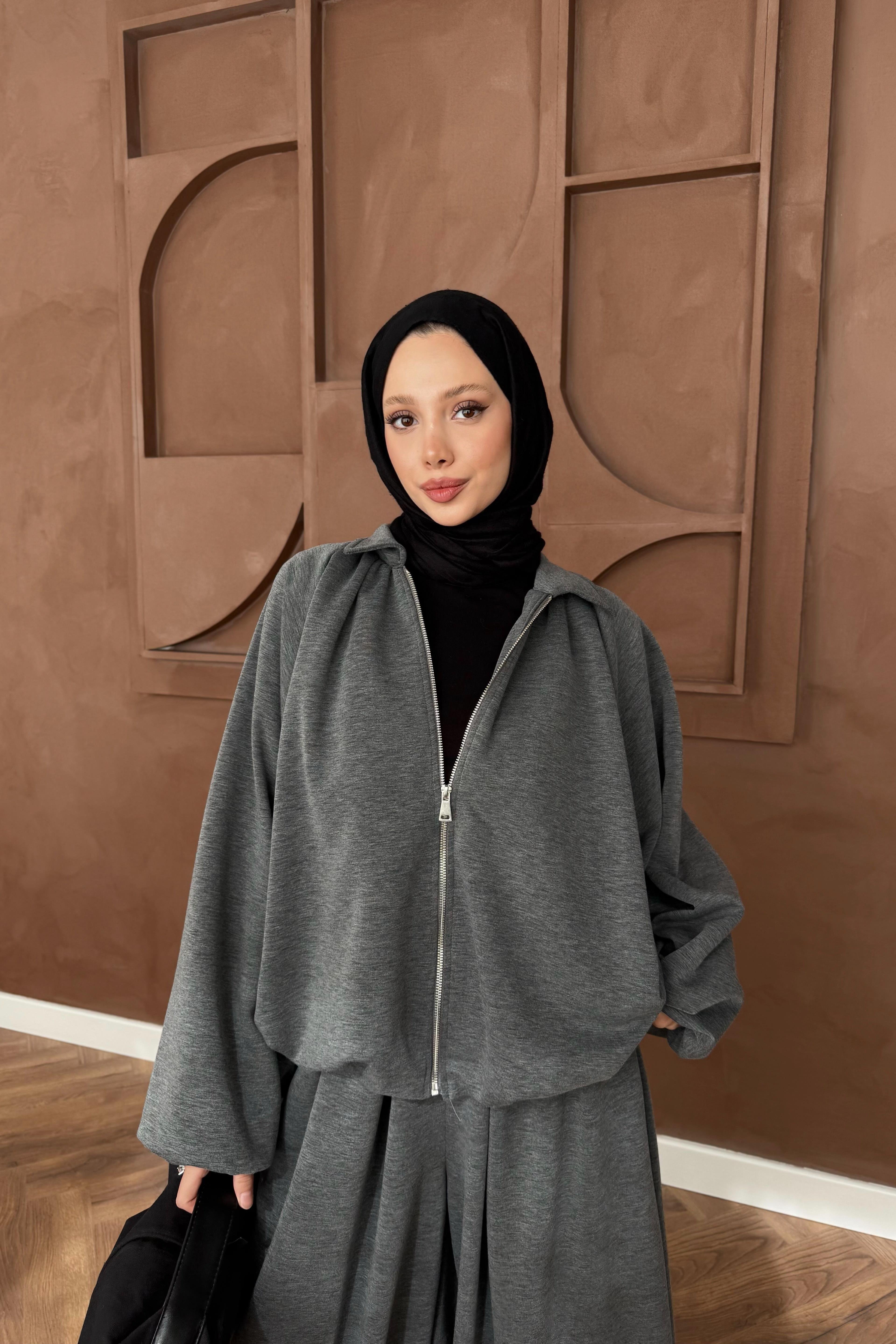 FERMUARLI OVERSIZE TAKIM - ANTRASIT