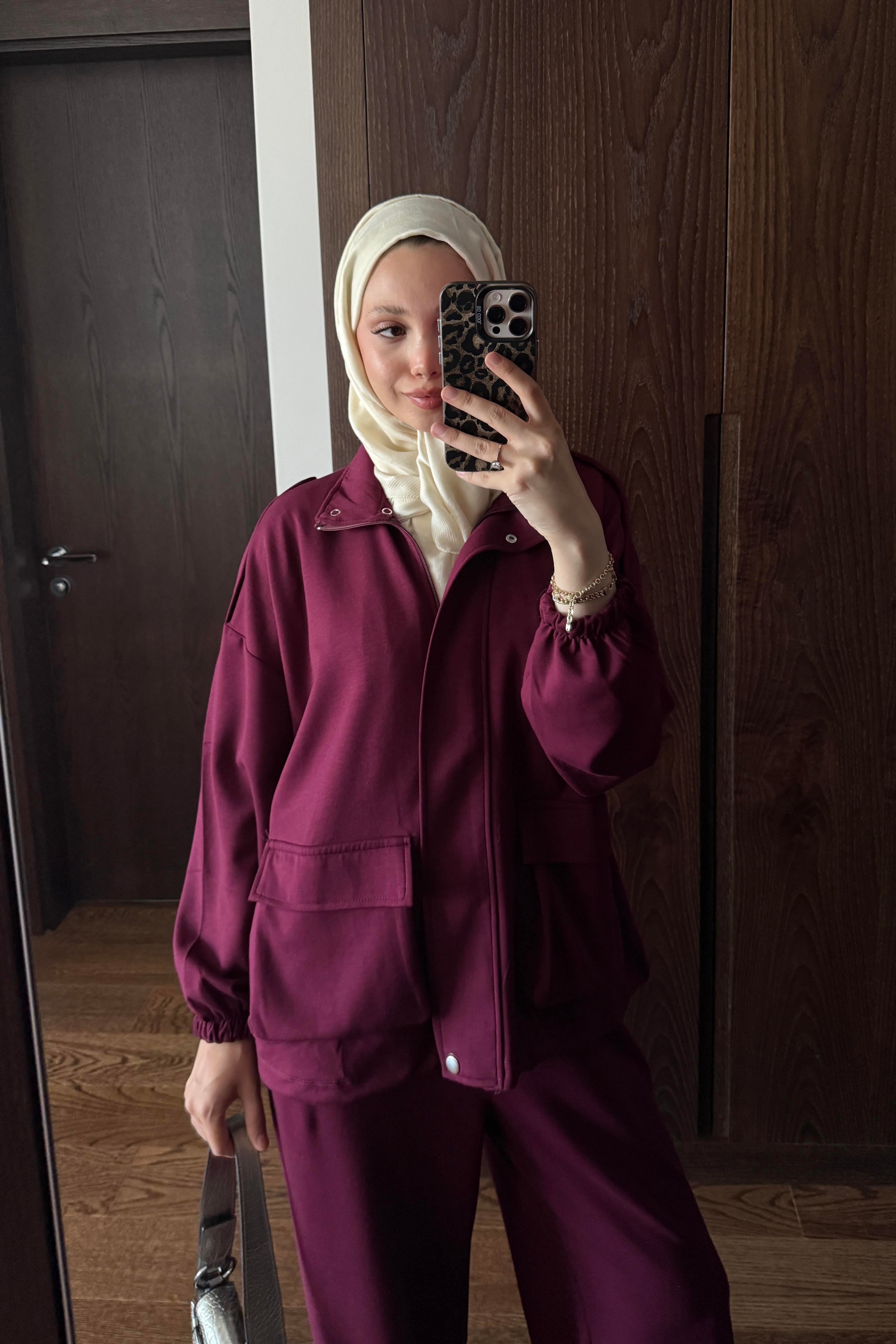 OYSHO BOMBER TAKIM - BORDO
