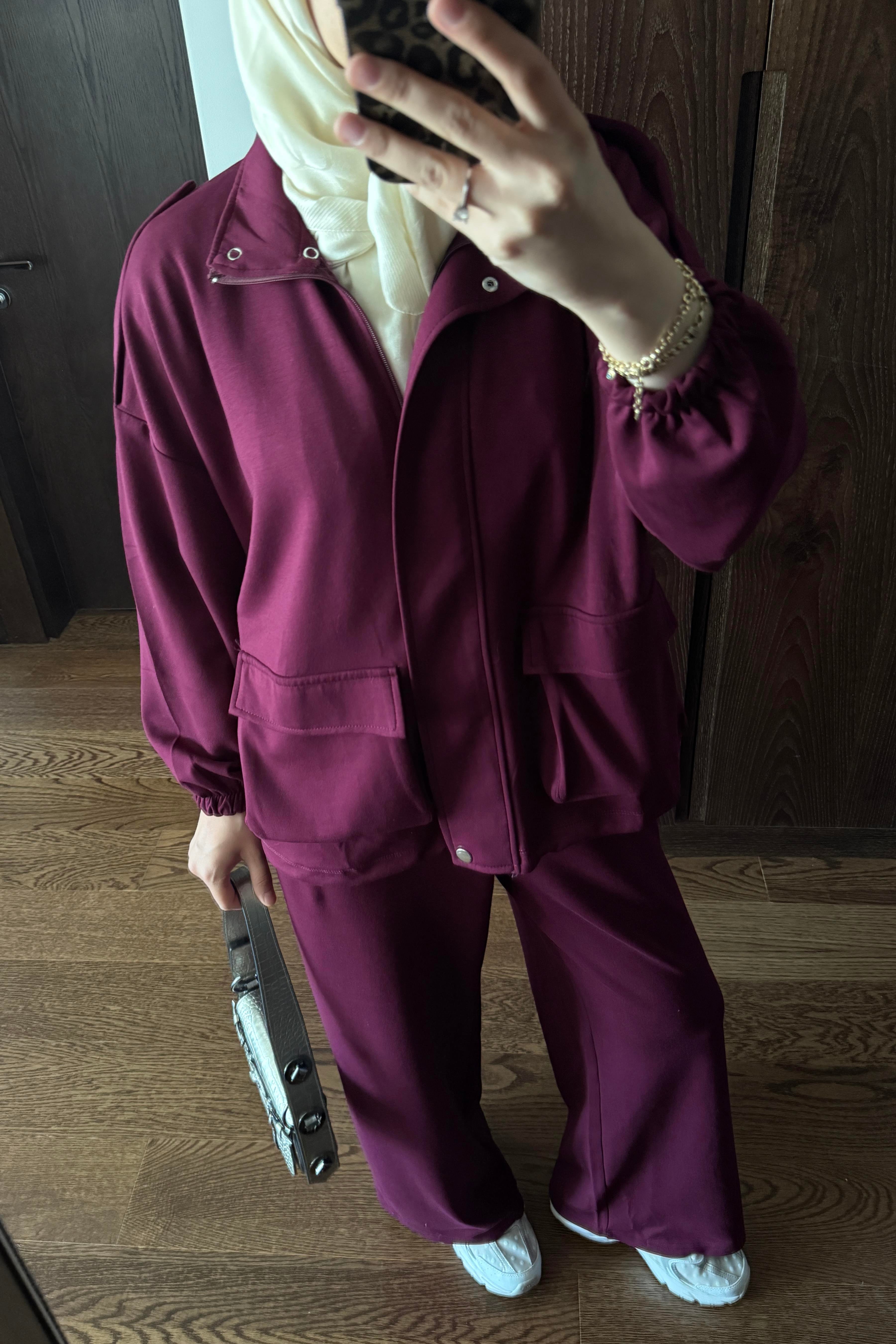 OYSHO BOMBER TAKIM - BORDO