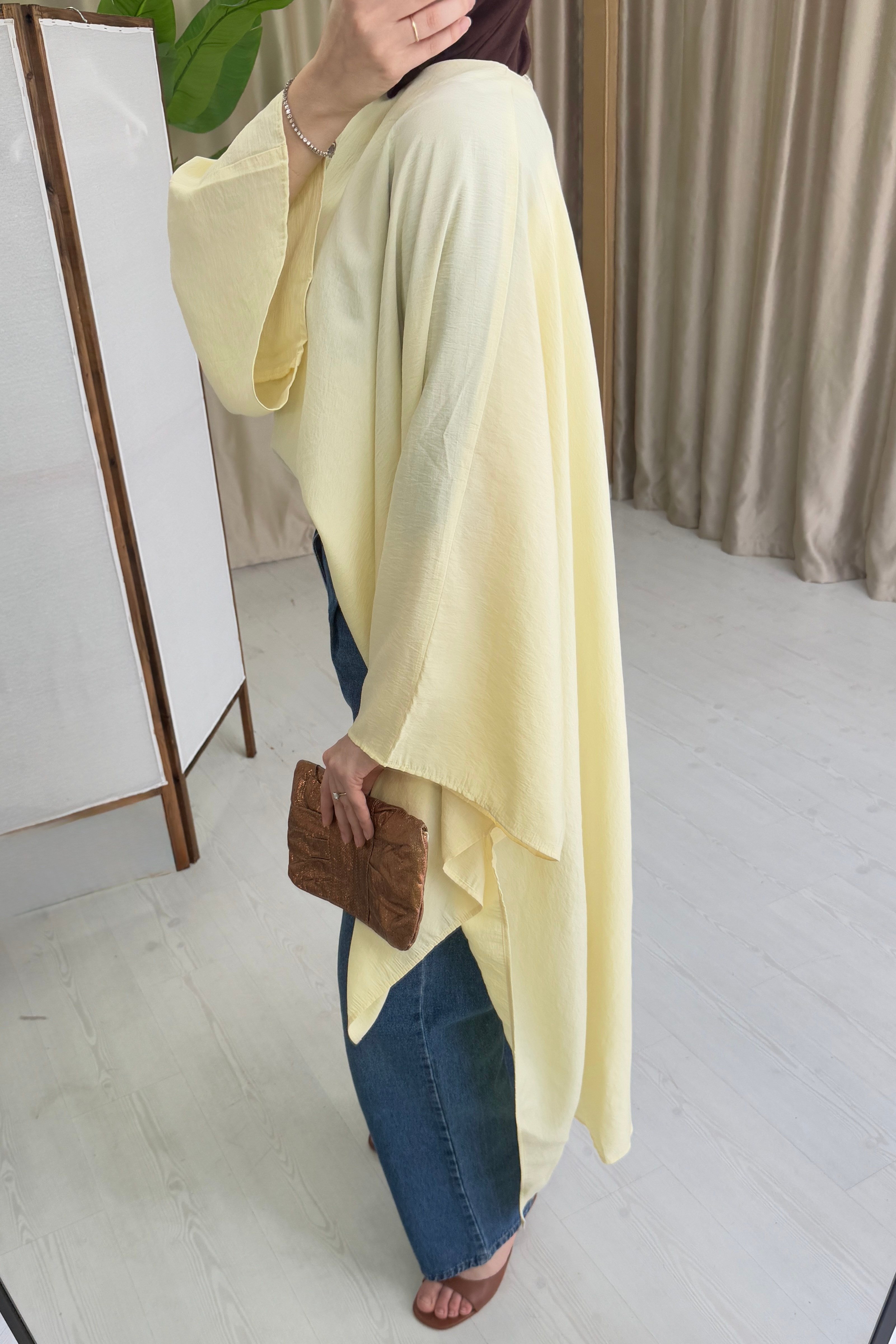 PİNTEREST ASİMETRİK BLUZ - SOFT SARI