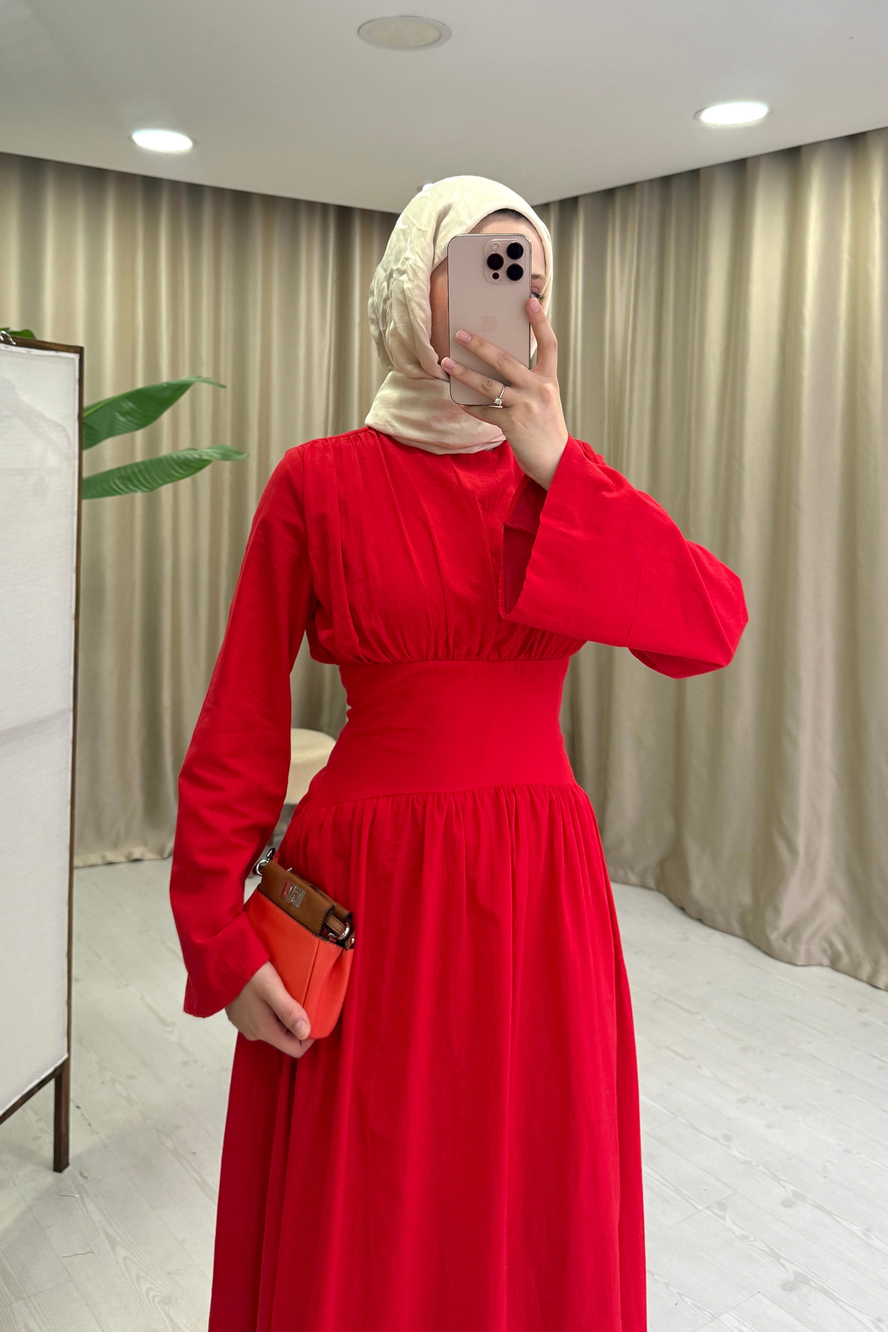 RUBY ELBİSE - KIRMIZI