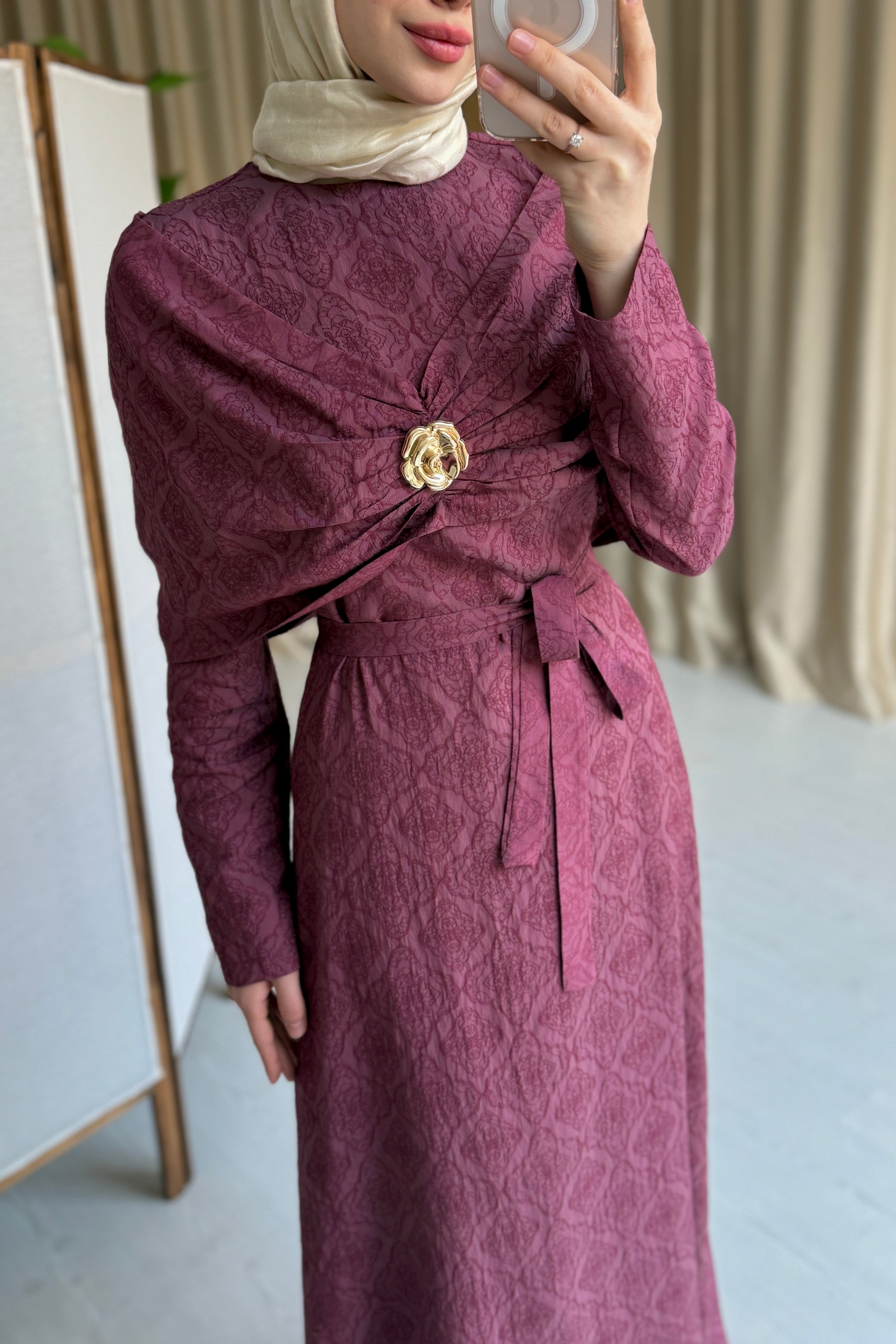 SERAPHİNA ELBİSE - BORDO